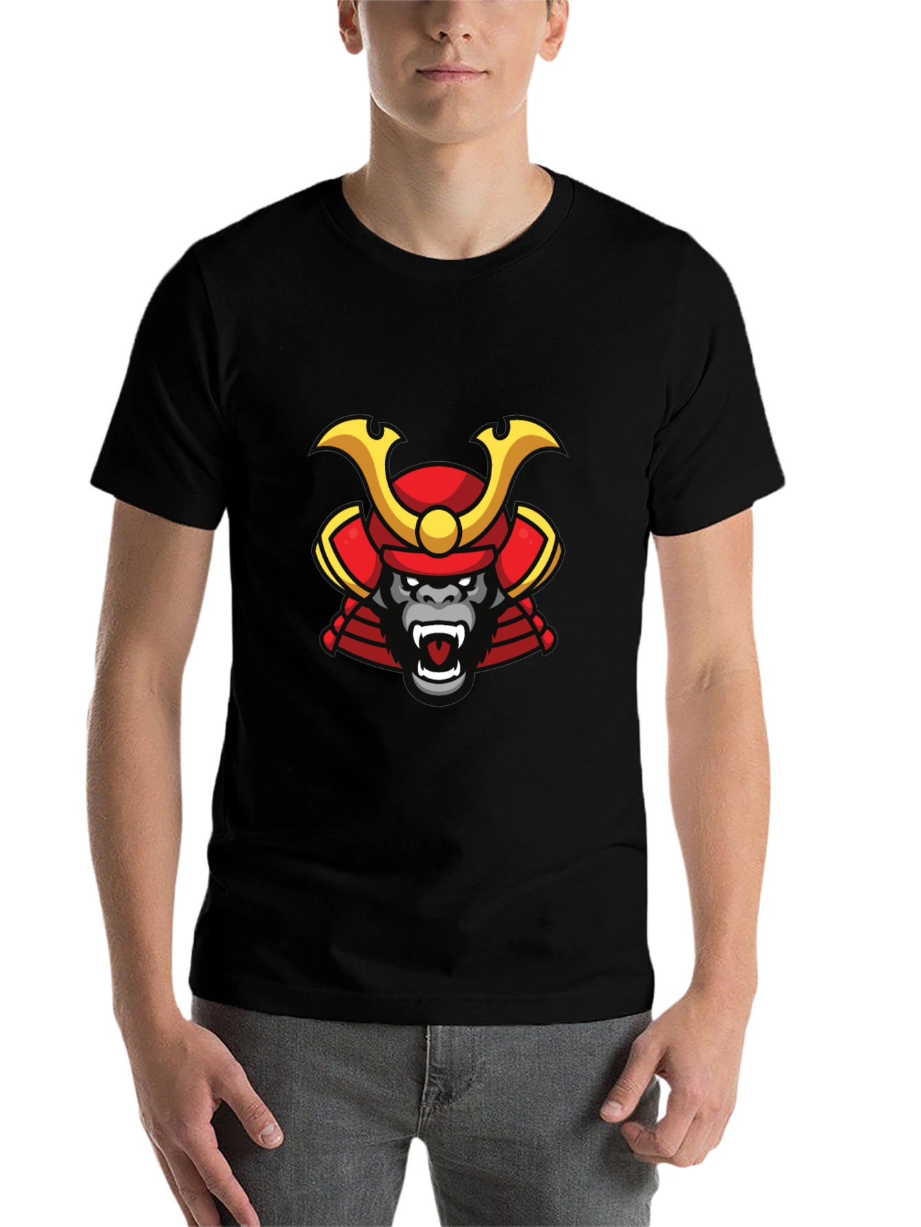 Black Samurai Gorilla Graphic Tee - Cool, Unique Design view 7