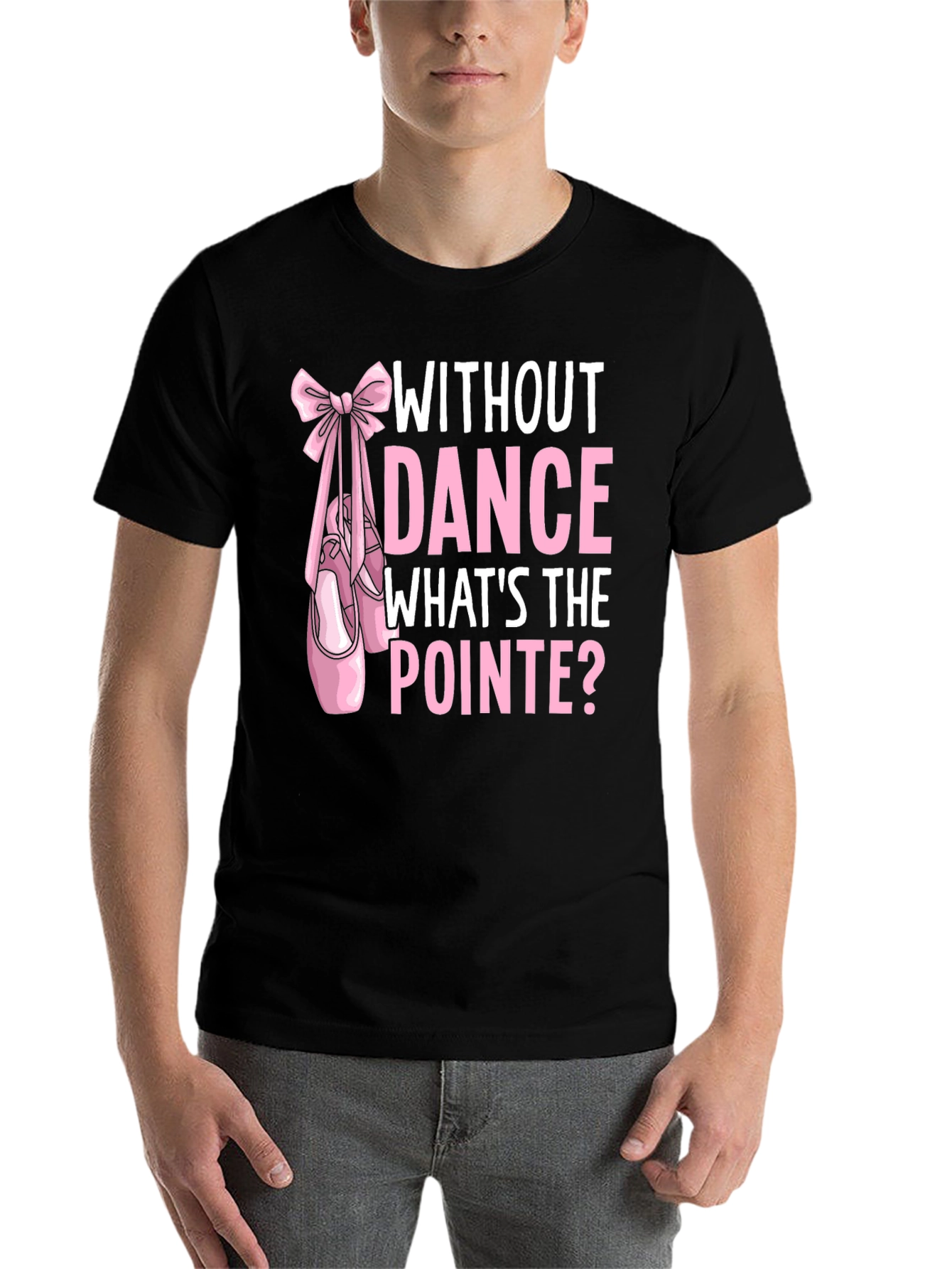 Black Dance Pointe Graphic Tee - Ballet Lover Shirt view 7