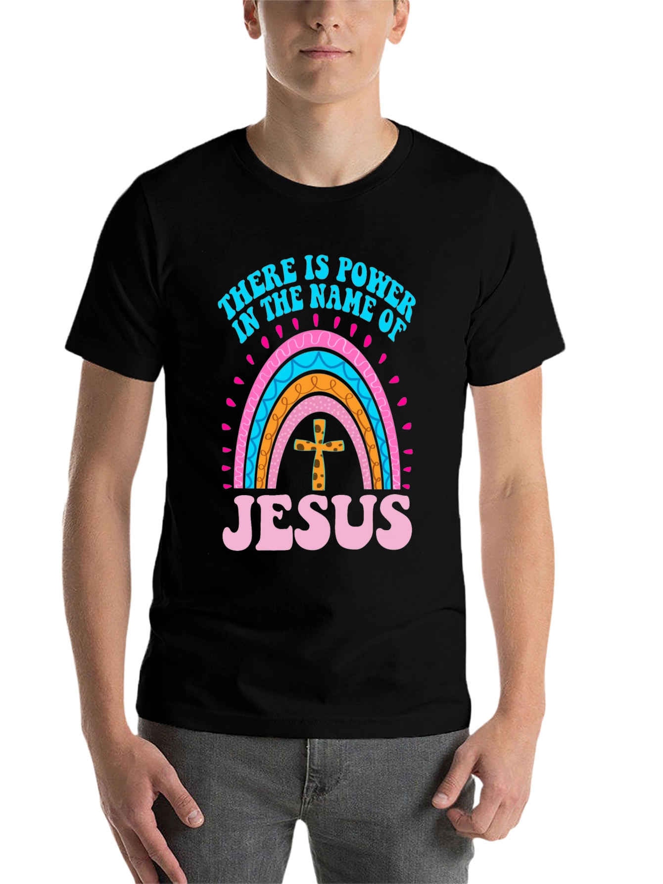 Black Power in the Name of Jesus Graphic Tee view 7