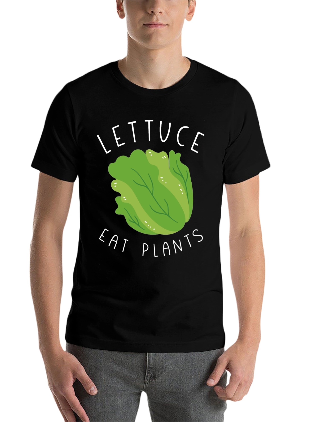 Black Lettuce Eat Plants Graphic Tee view 7