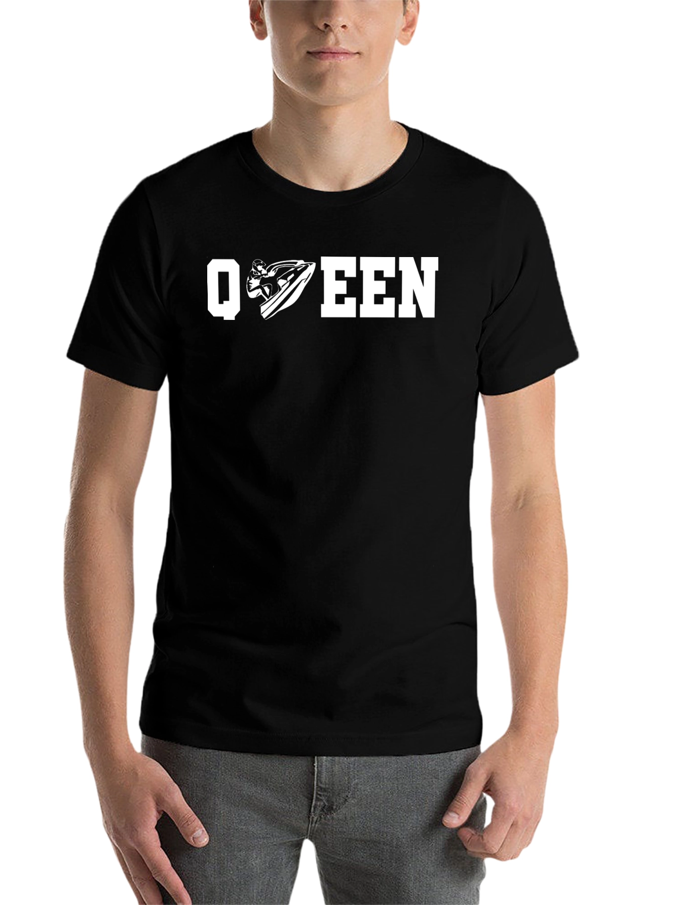 Black Jet Ski Queen T-Shirt - Black Graphic Tee view 7