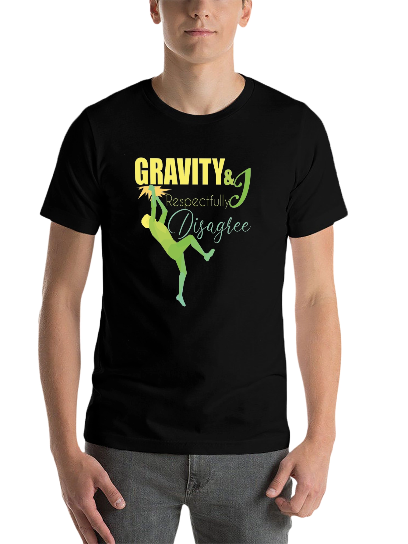 Black Gravity Respectfully Disagree Black T-Shirt view 7