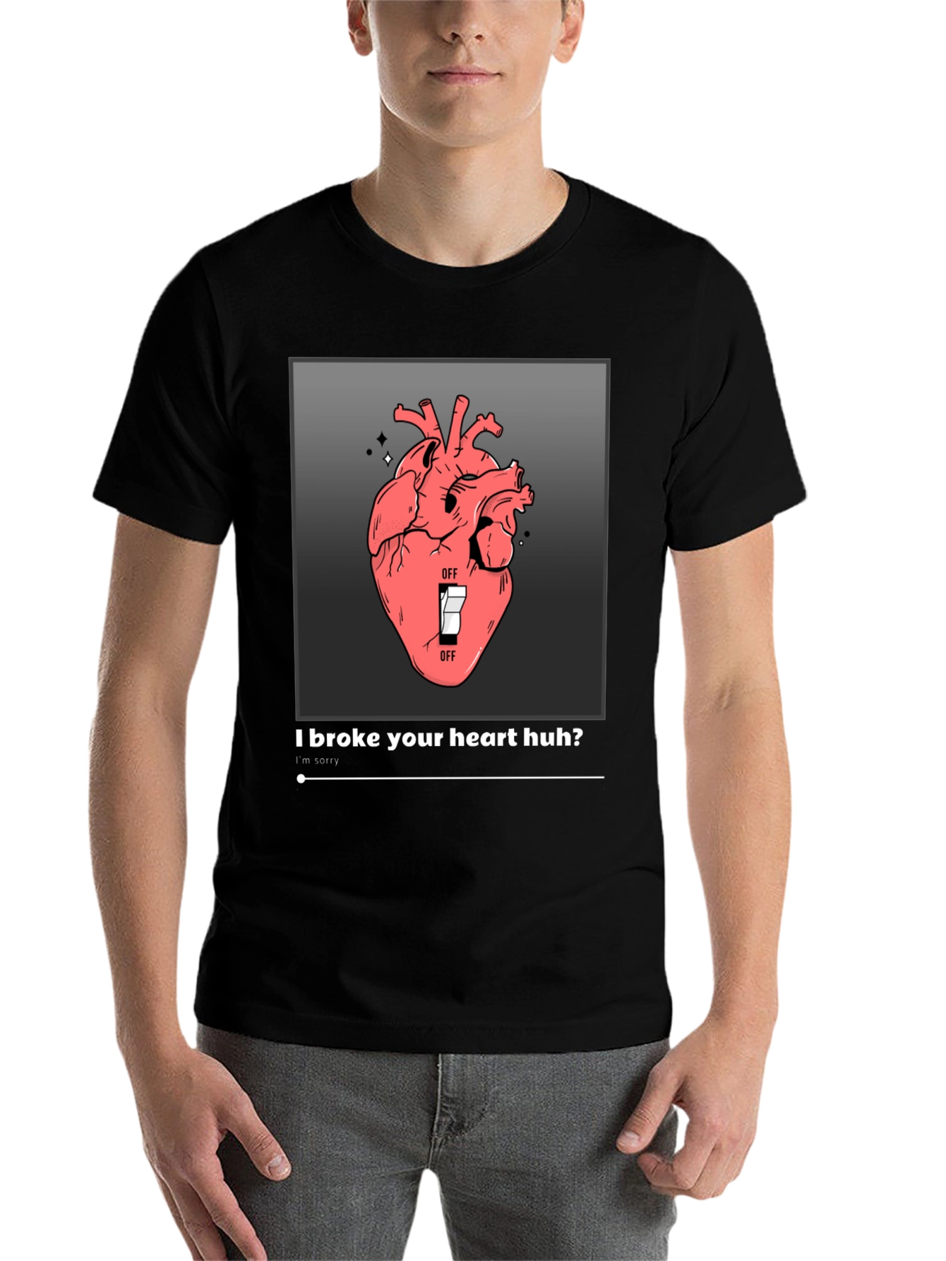 Black Broken Heart T-Shirt view 7