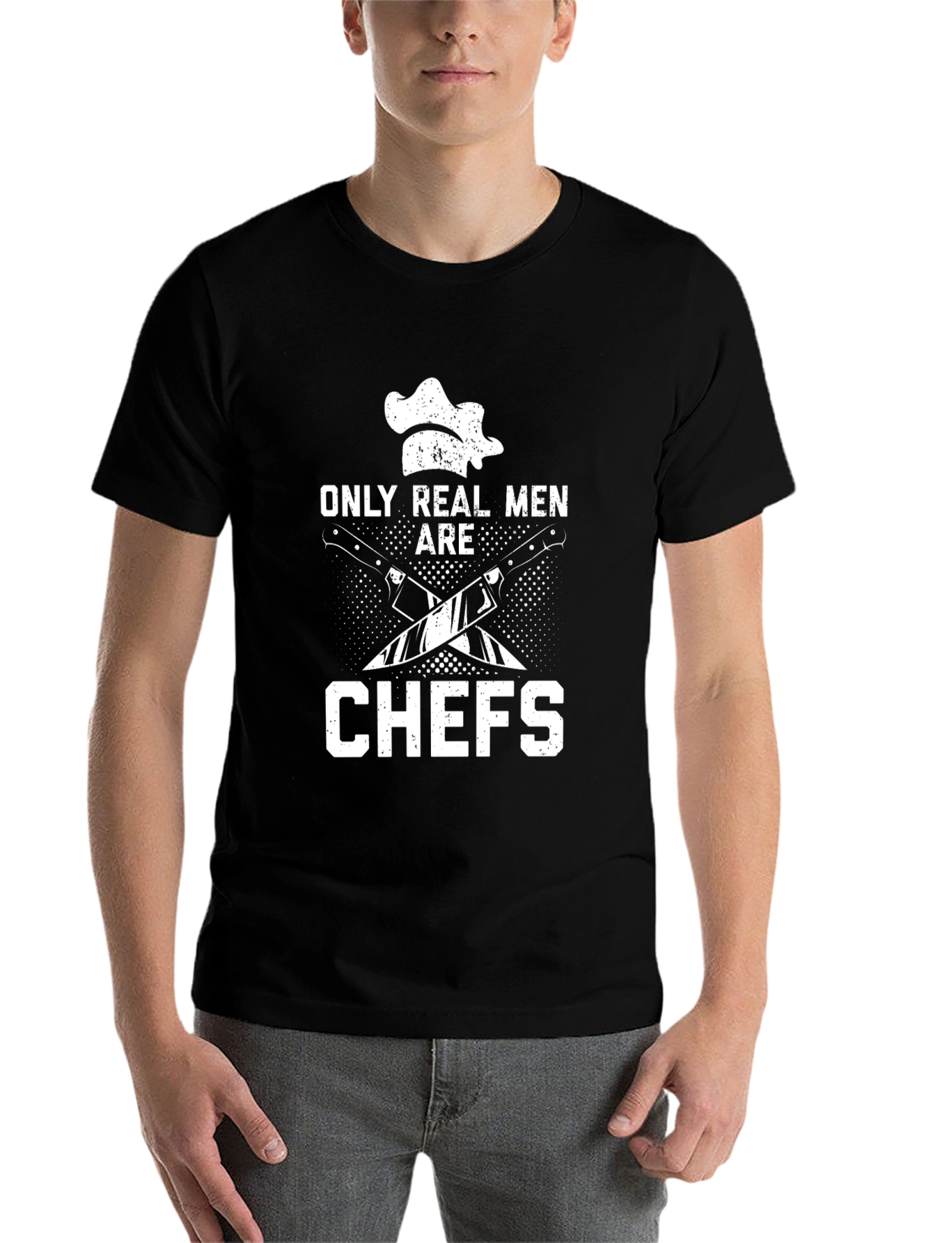 Black Only Real Men Are Chefs T-Shirt view 7