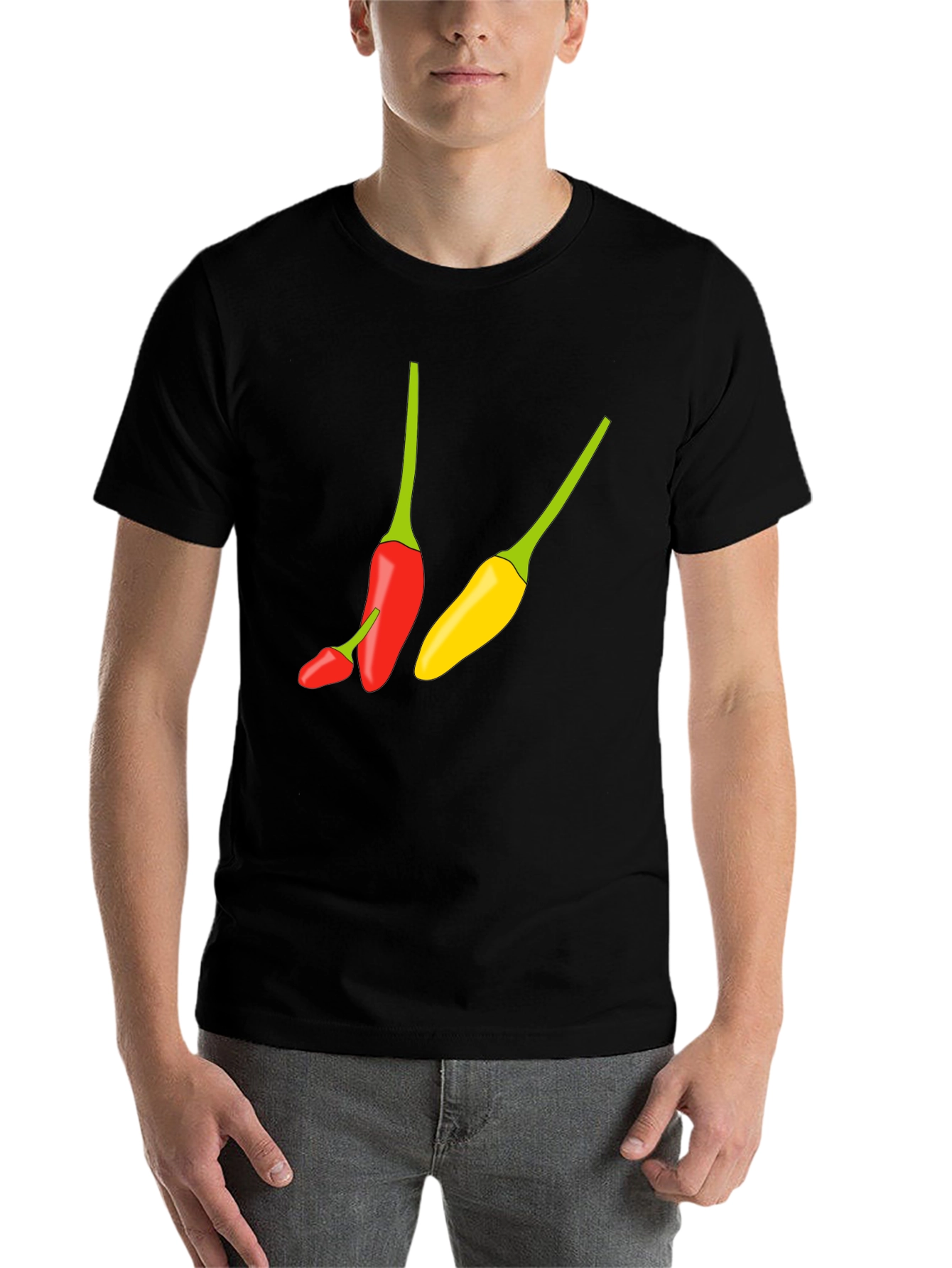 Black Chili Pepper Graphic Tee - Spicy Style view 7