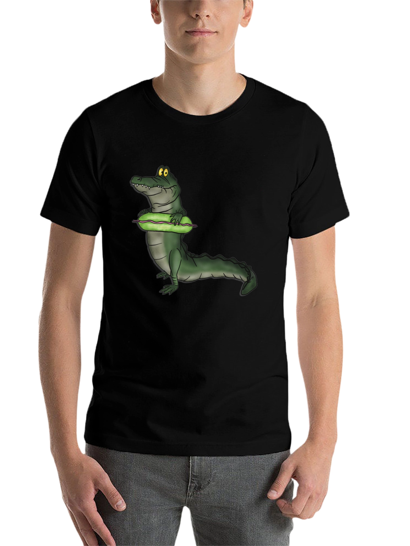 Black Crocodile Cucumber T-Shirt - Funny Graphic Tee view 7
