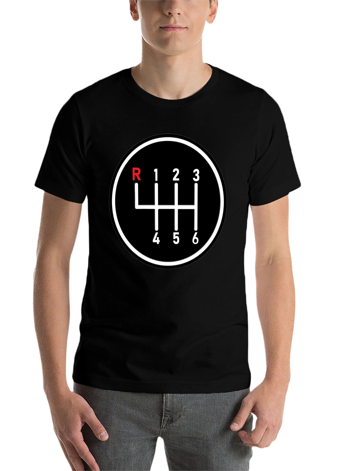 Black Manual Transmission 6-Speed T-Shirt view 7