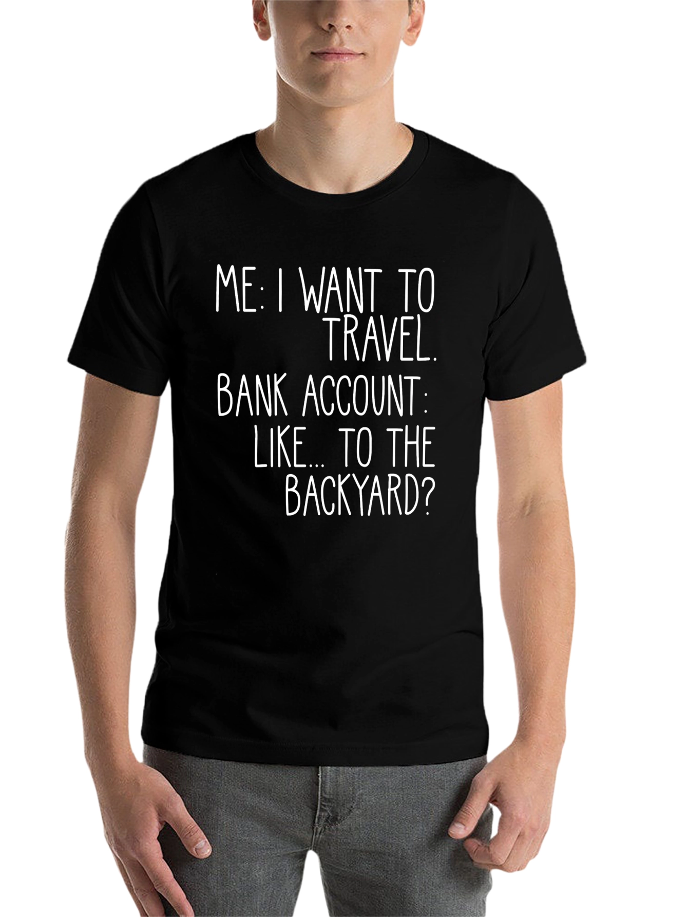 Black Funny Travel T-Shirt: Backyard Dreams view 7