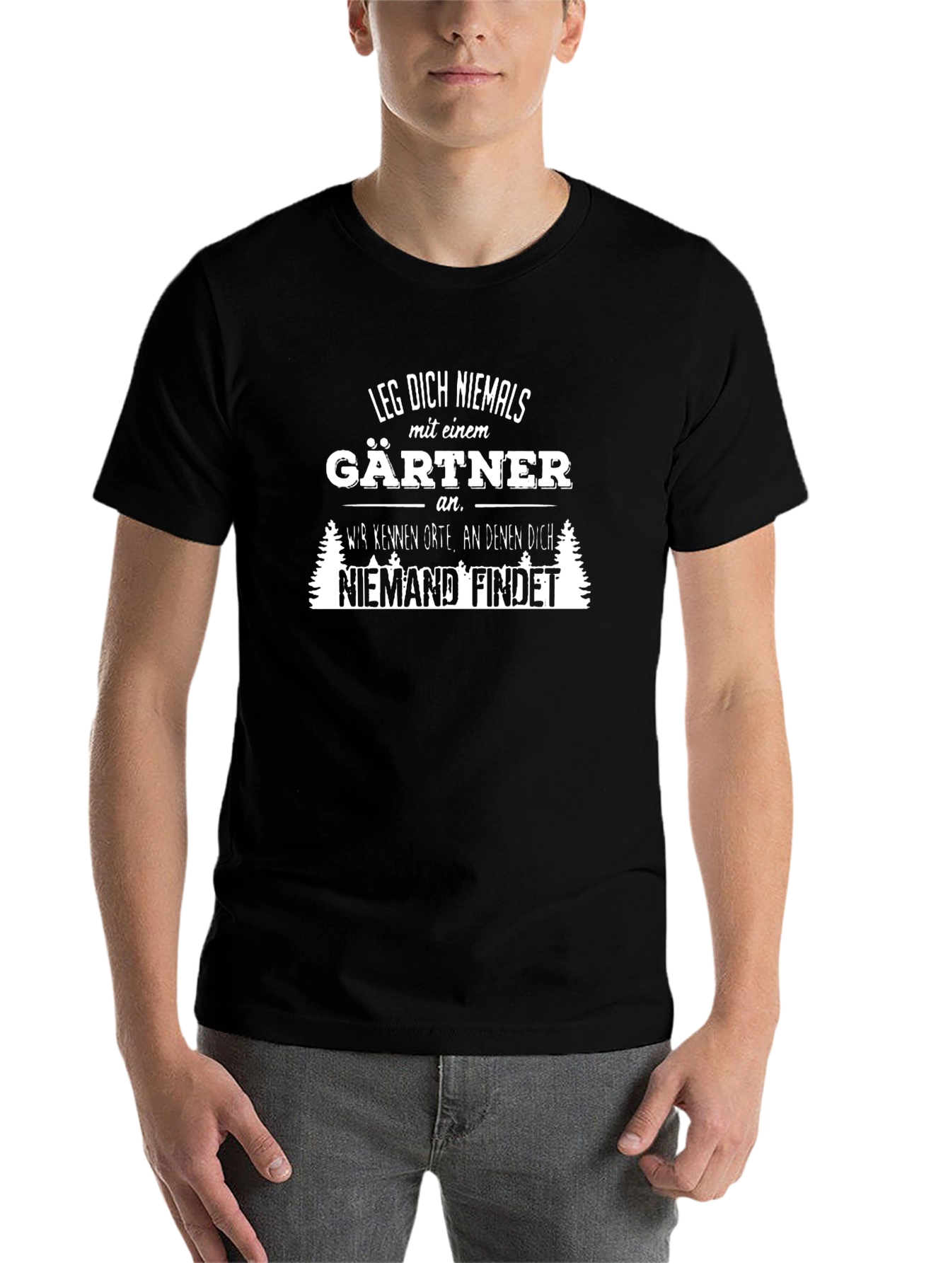 Black Gardener Warning T-Shirt - Never Mess With a Gardener view 7