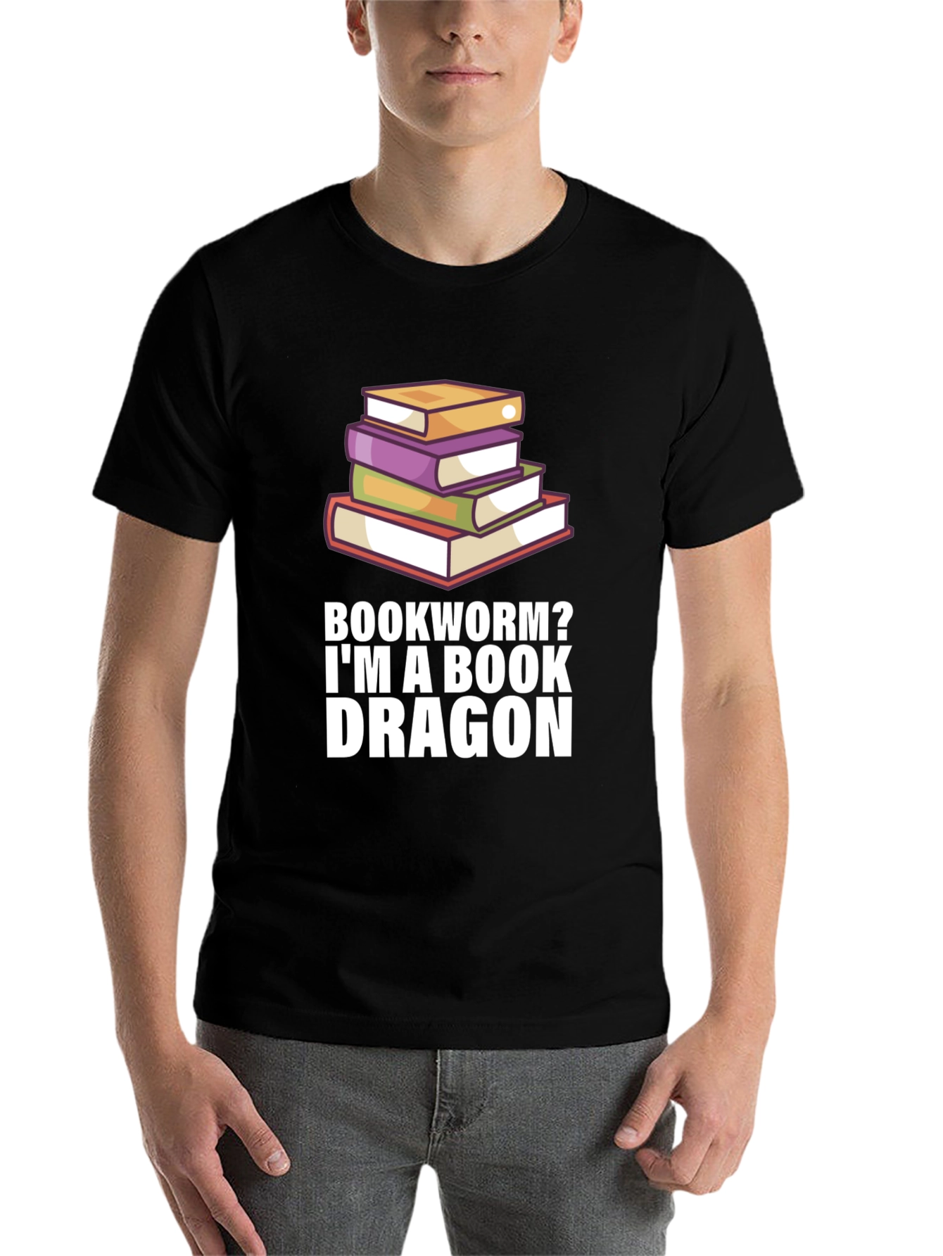 Black Book Dragon Graphic Tee - Black Cotton T-Shirt view 7