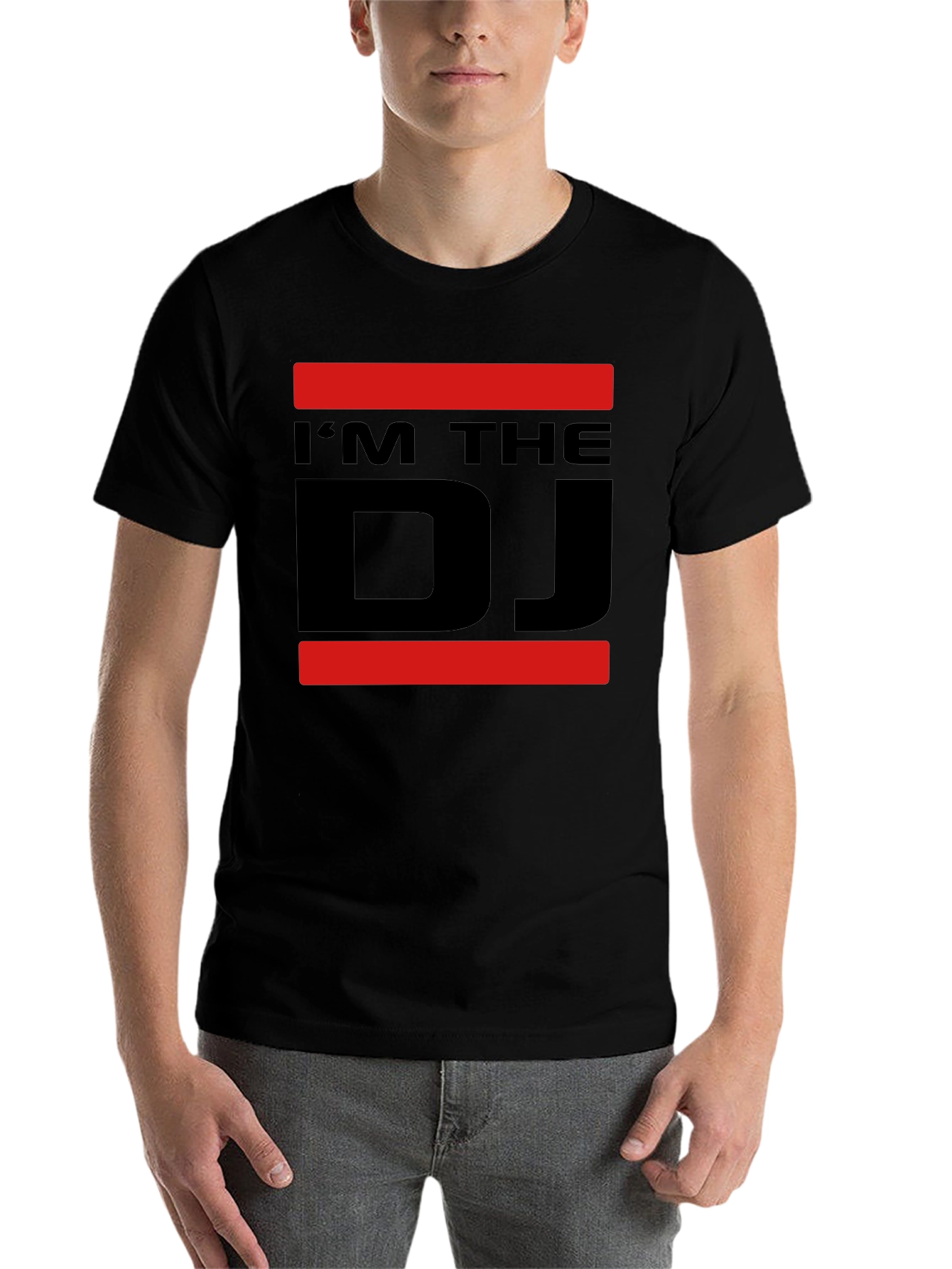 Black I'm The DJ Graphic Tee - Black Cotton Blend view 7
