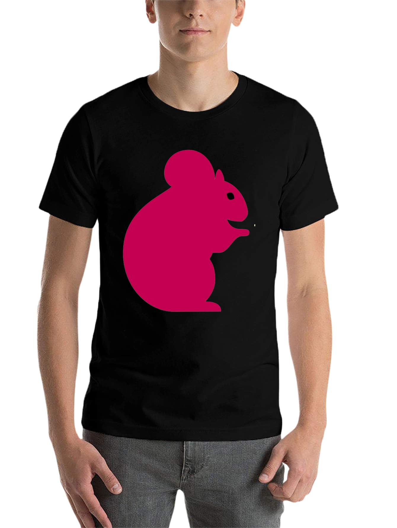 Pink Squirrel Graphic Tee - Men's Black T-Shirt - 7