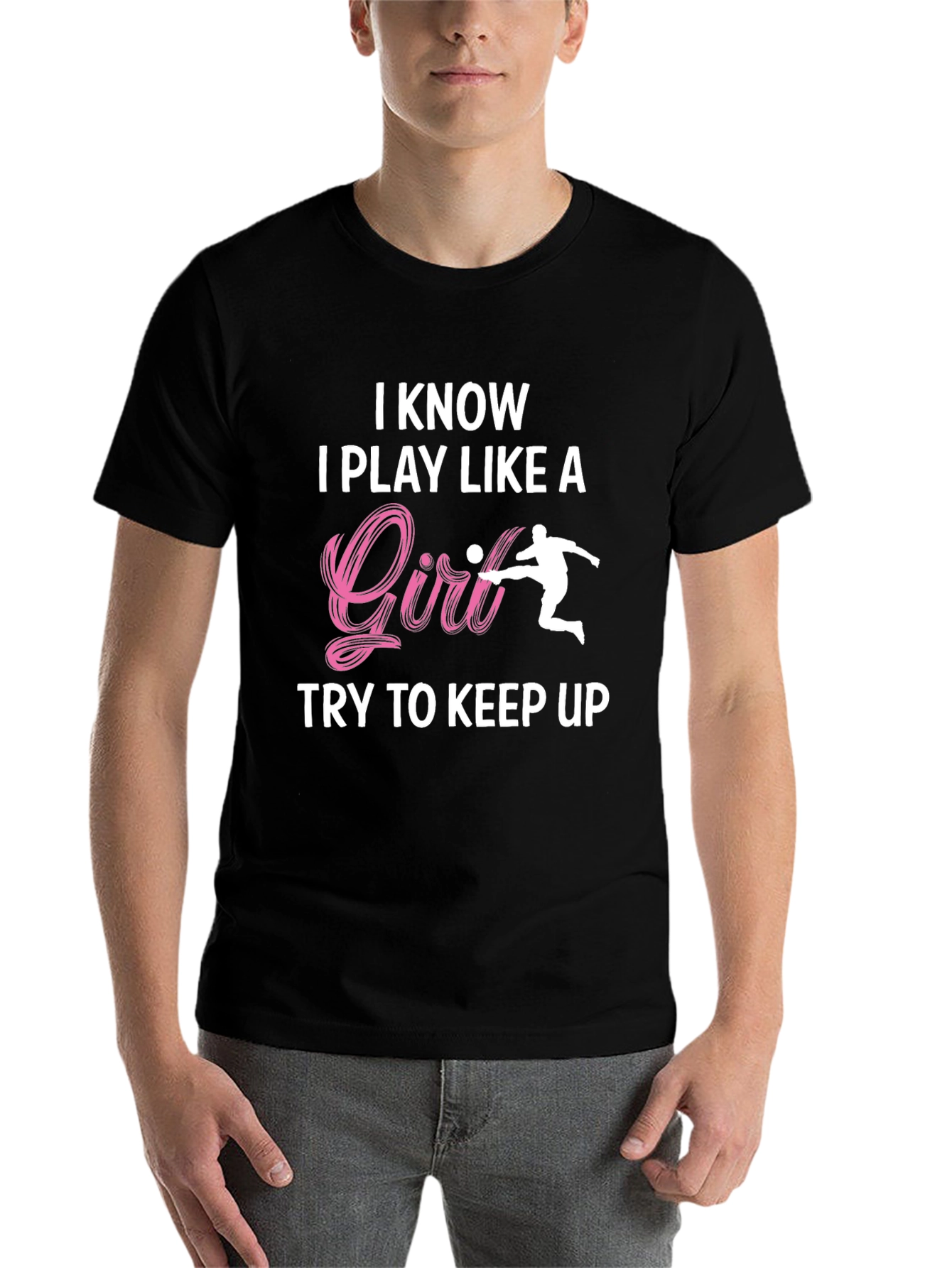 Black I Know I Play Like A Girl T-Shirt view 7