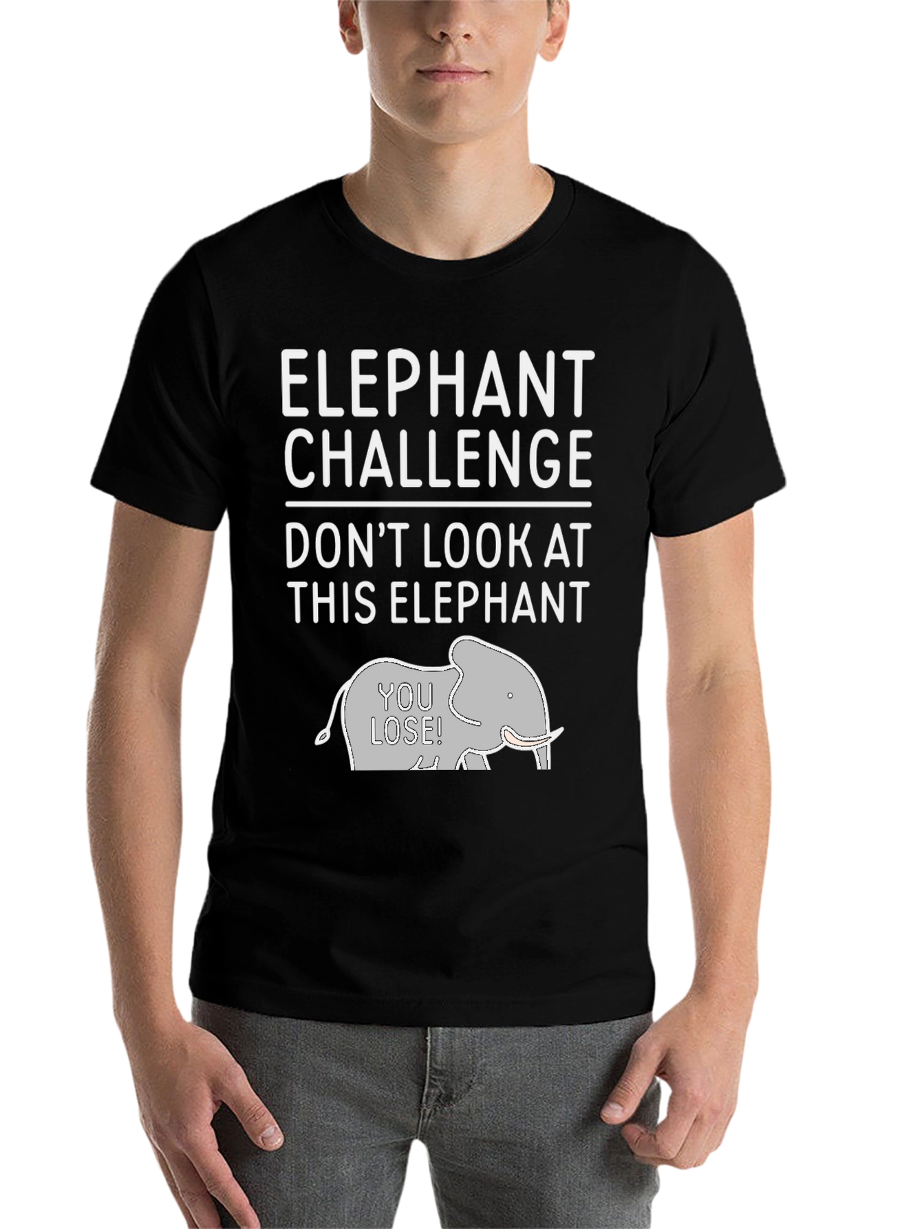 Black Elephant Challenge Graphic Tee - Don't Look! view 7