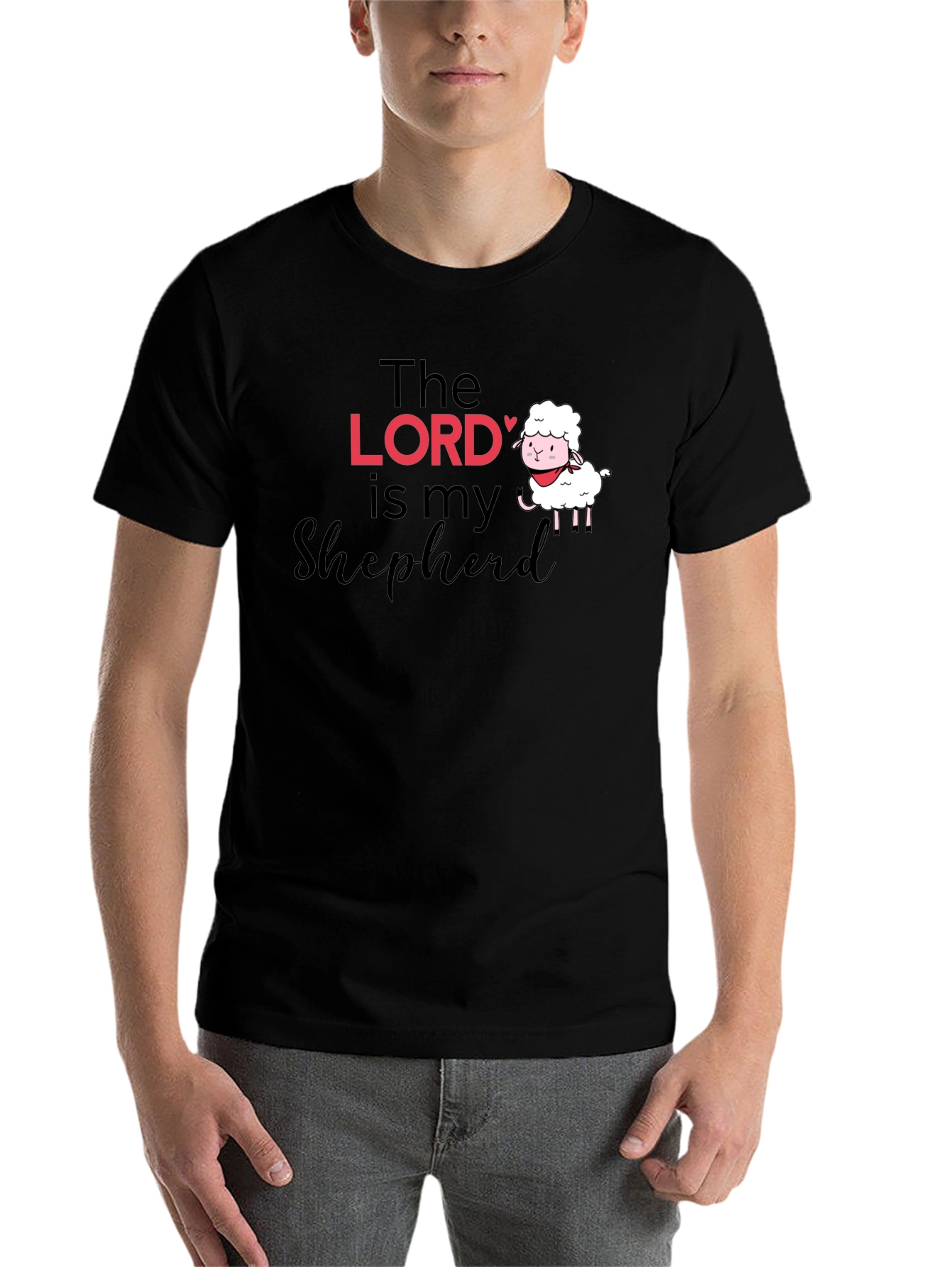 Black The Lord is My Shepherd T-Shirt view 7
