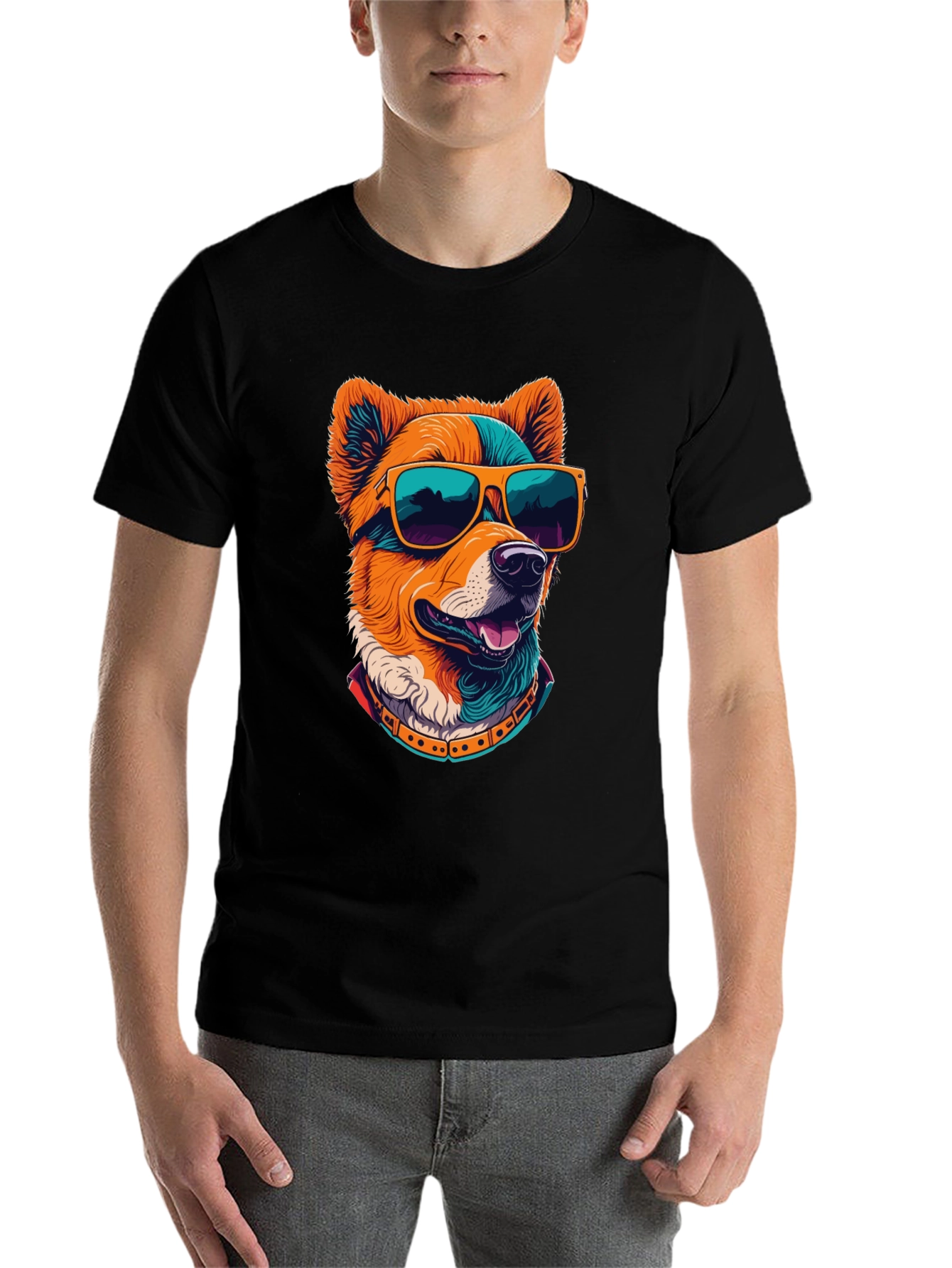 Cool Dog Graphic Tee - Black T-Shirt - 7