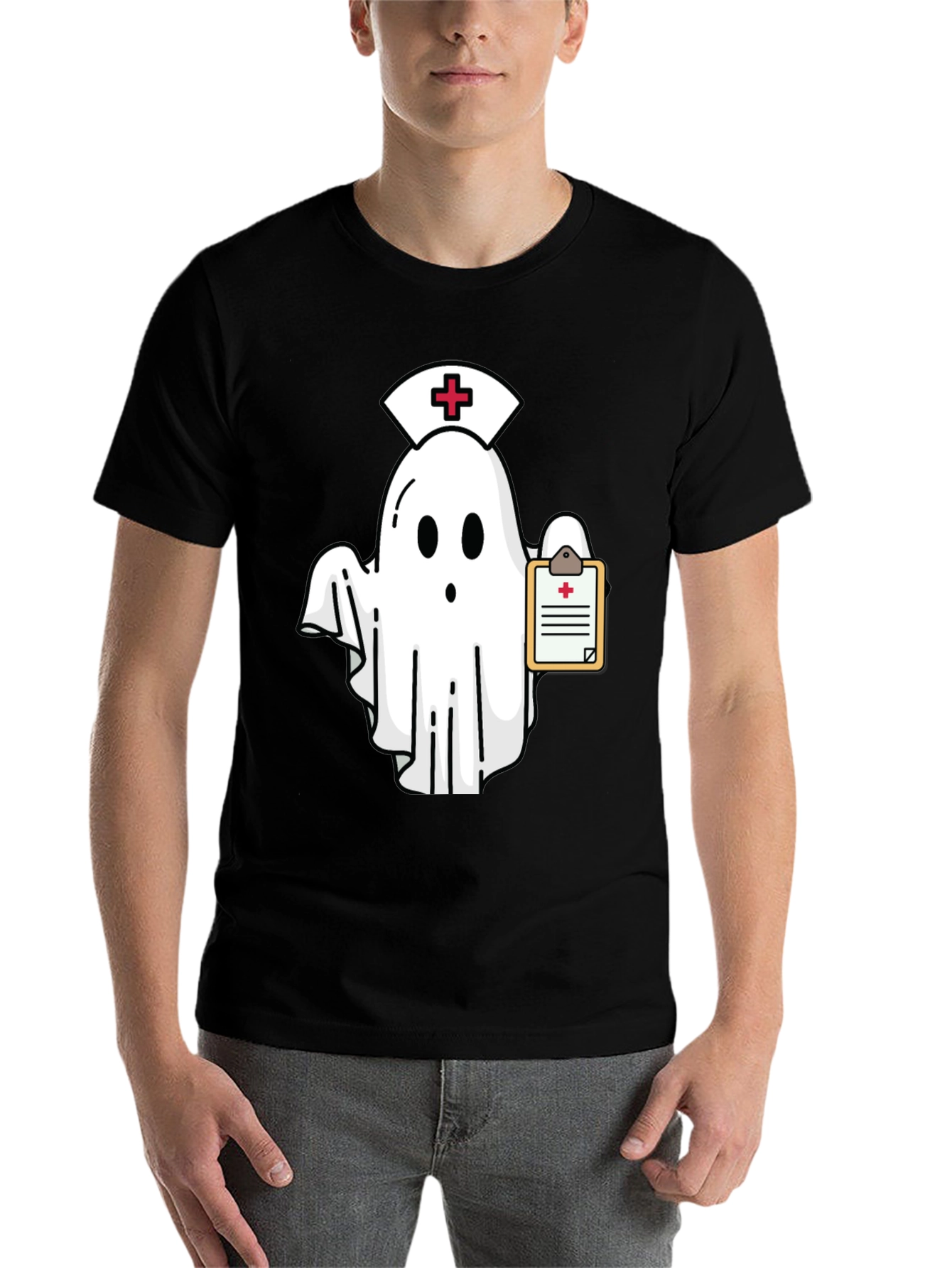 Black Nurse Ghost T-Shirt view 7