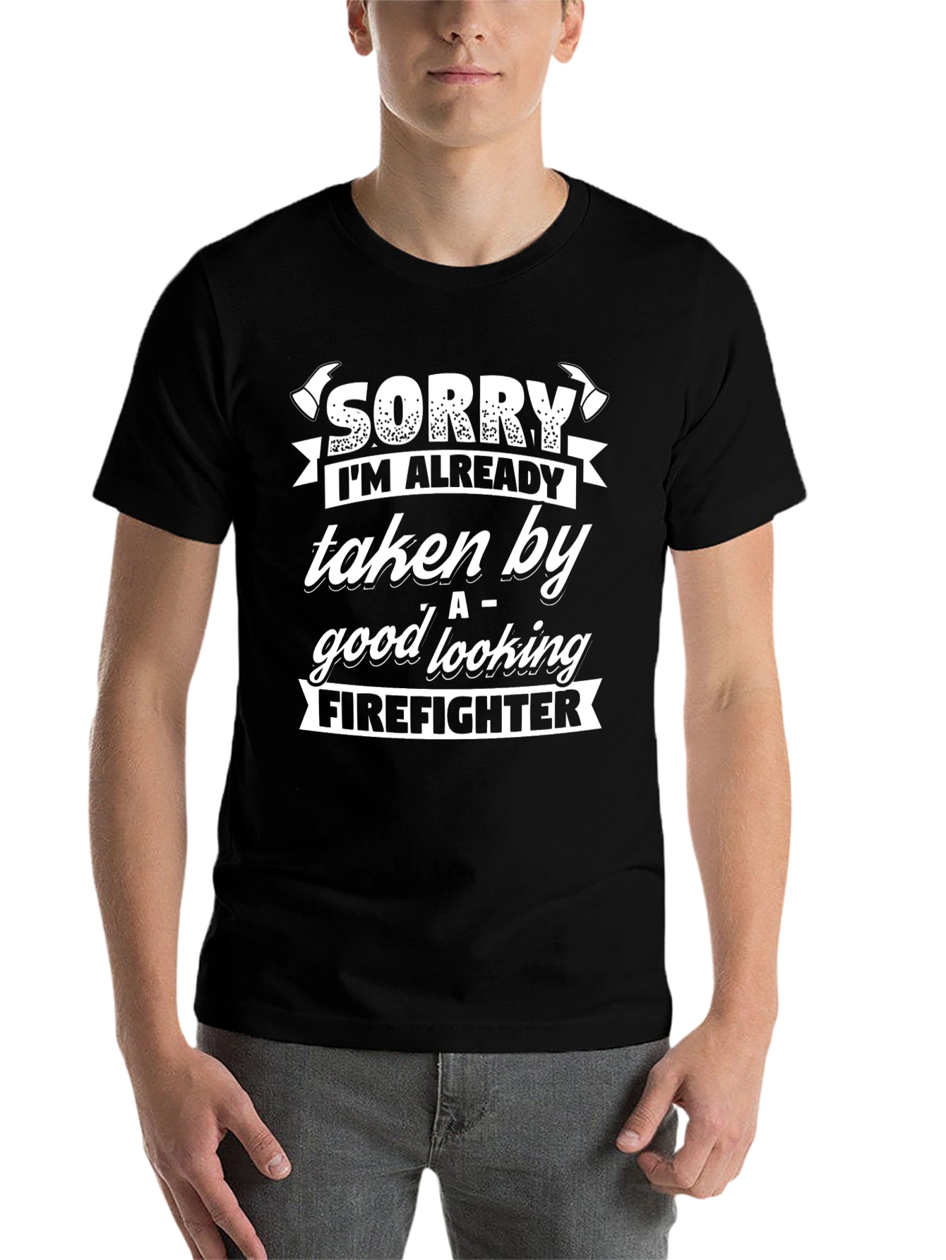 Black Funny Firefighter Taken T-Shirt Gift view 7