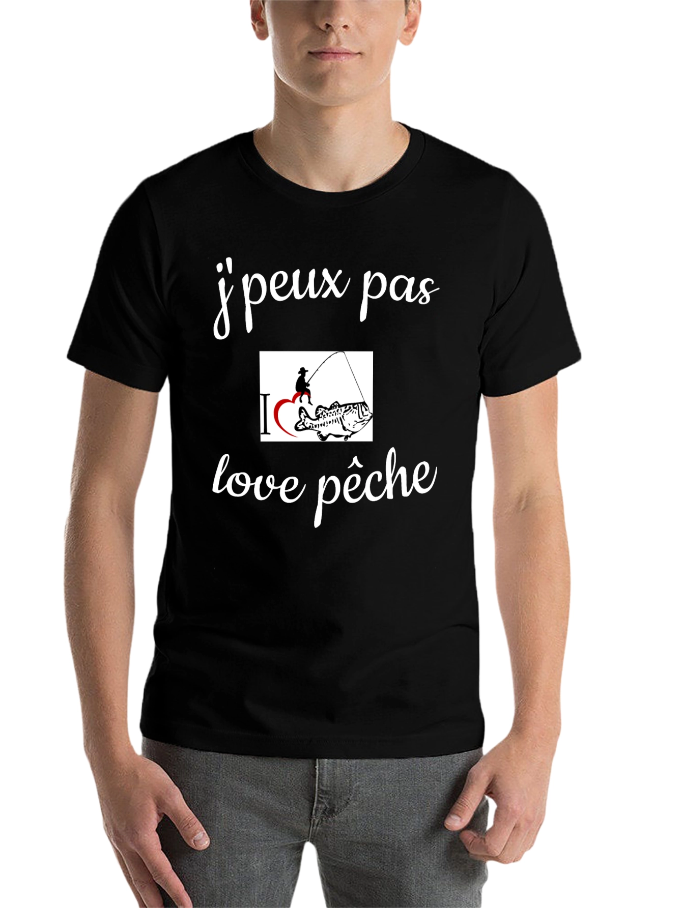 Fishing T-Shirt - "J'peux pas love pêche"  Graphic Tee - 7