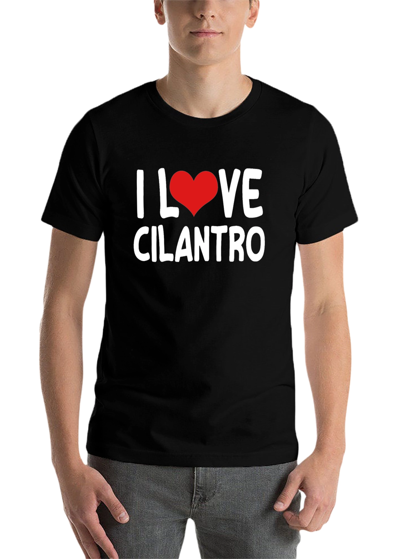 Black I Love Cilantro Graphic T-Shirt view 7