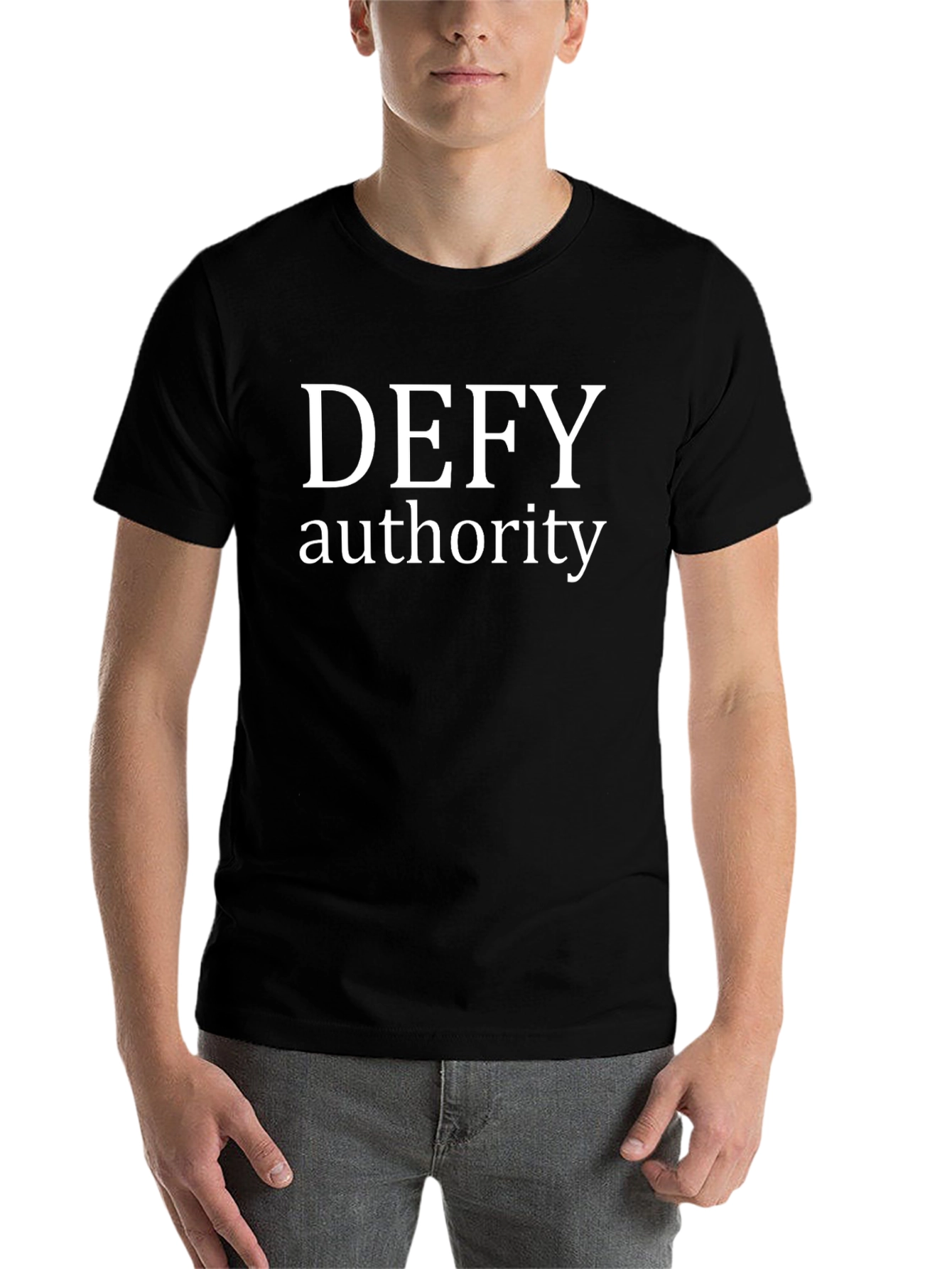 Black Defy Authority Graphic T-Shirt view 7