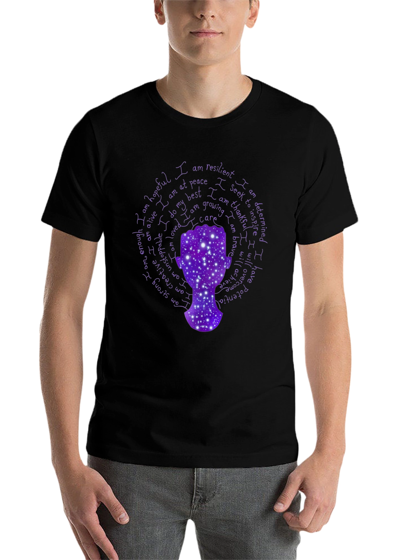 Black Affirmation T-Shirt - Inspirational Self-Love Tee view 7
