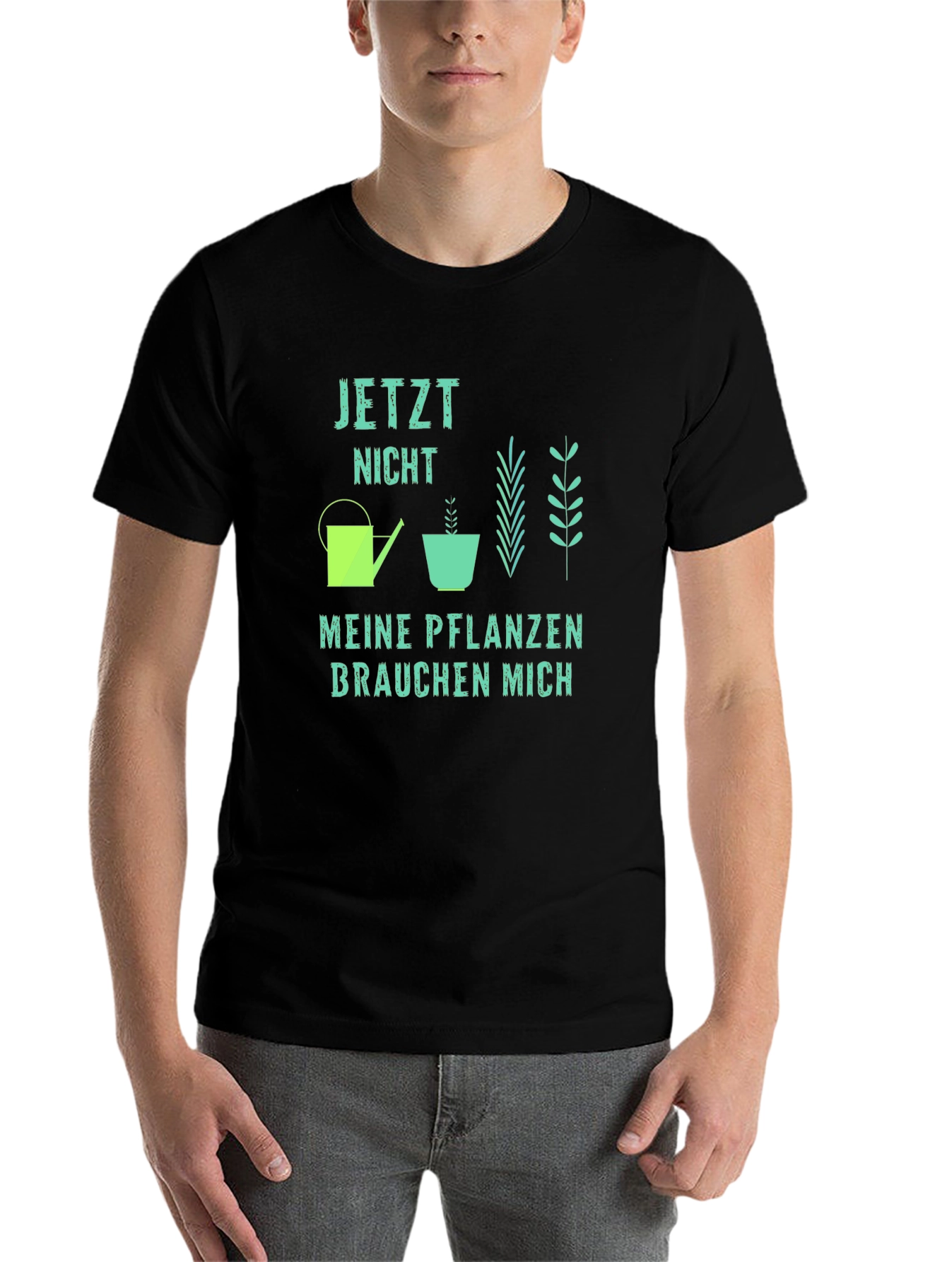 Black Plant Lover T-Shirt - Jetzt Nicht Meine Pflanzen Brauchen Mich view 7
