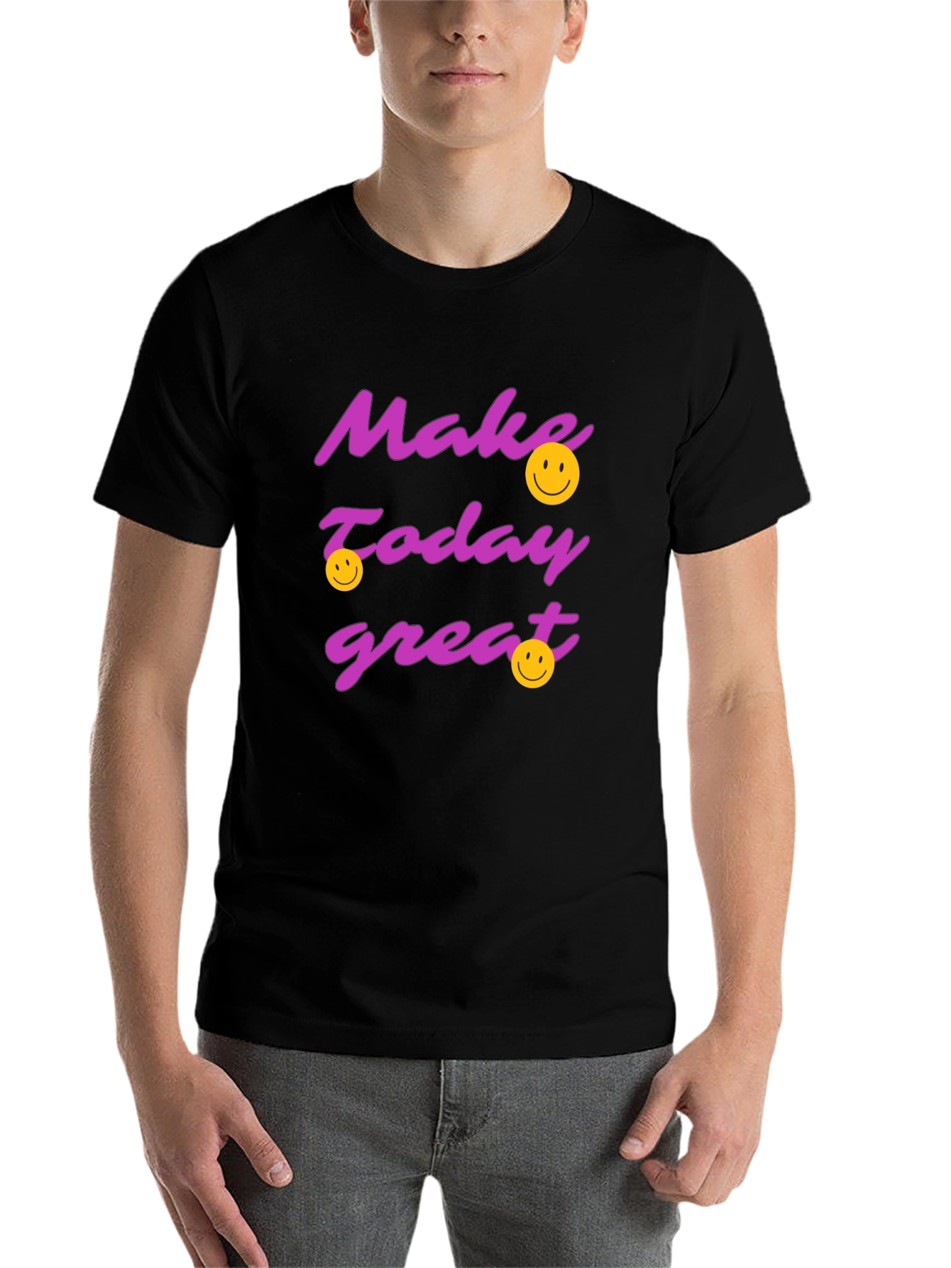 Black Make Today Great Graphic T-Shirt - Black view 7