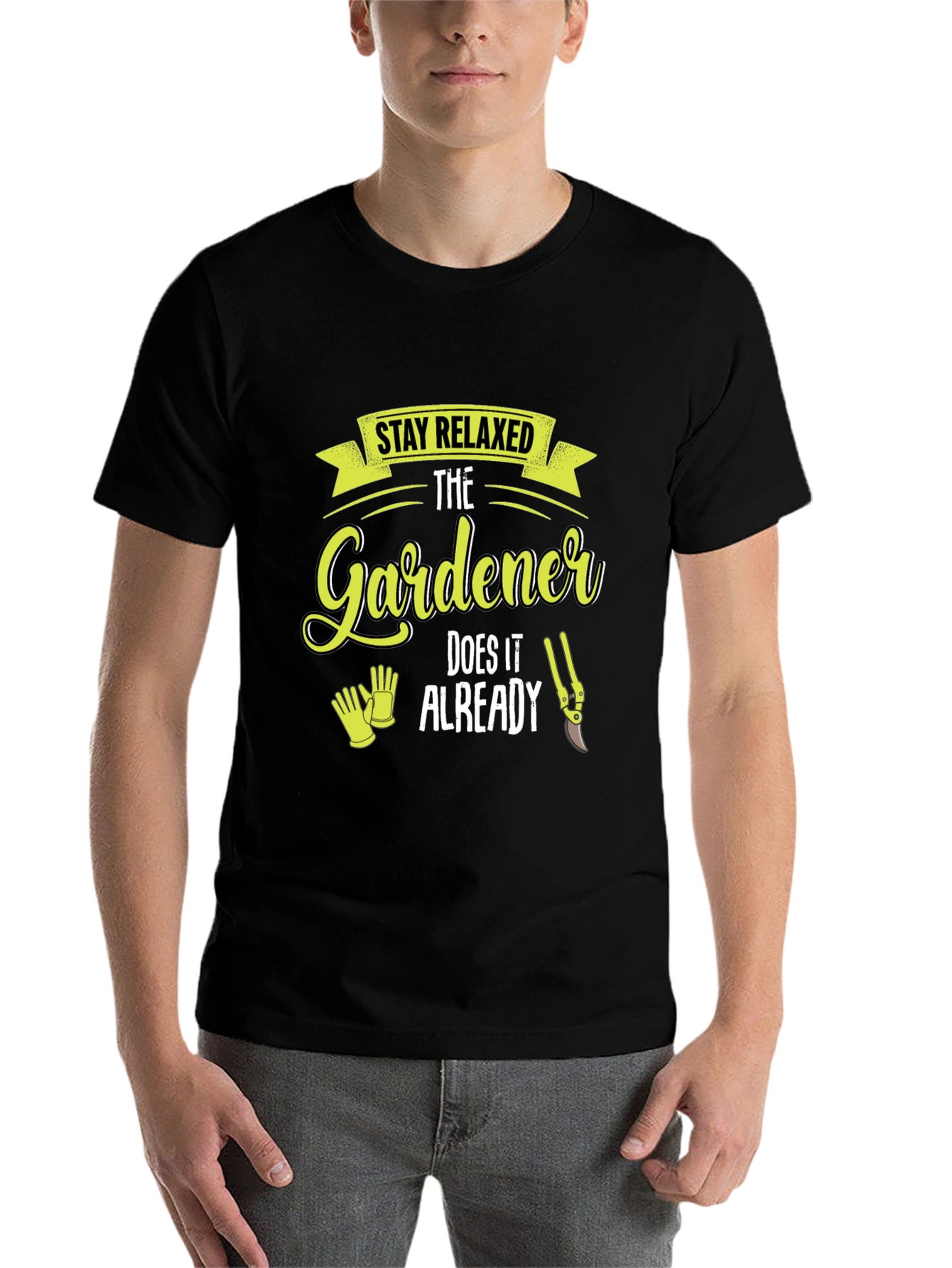 Black Stay Relaxed Gardener T-Shirt - Gardening Apparel view 7