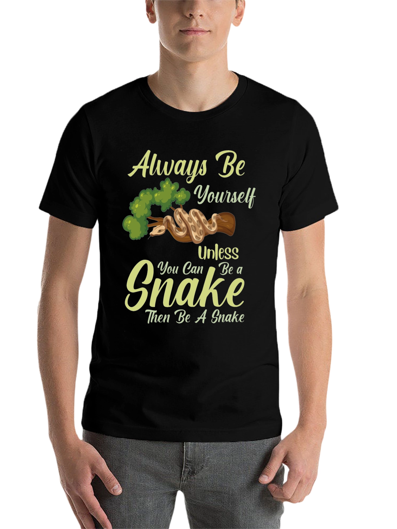 Black Always Be Yourself Unless You Can Be A Snake T-Shirt view 7