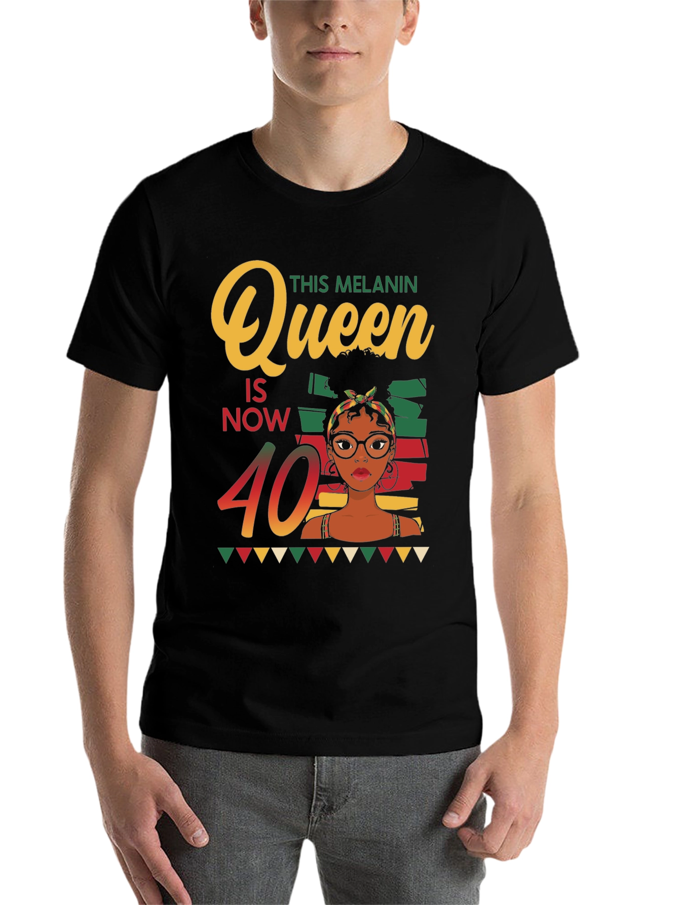 Melanin Queen 40th Birthday T-Shirt - 7