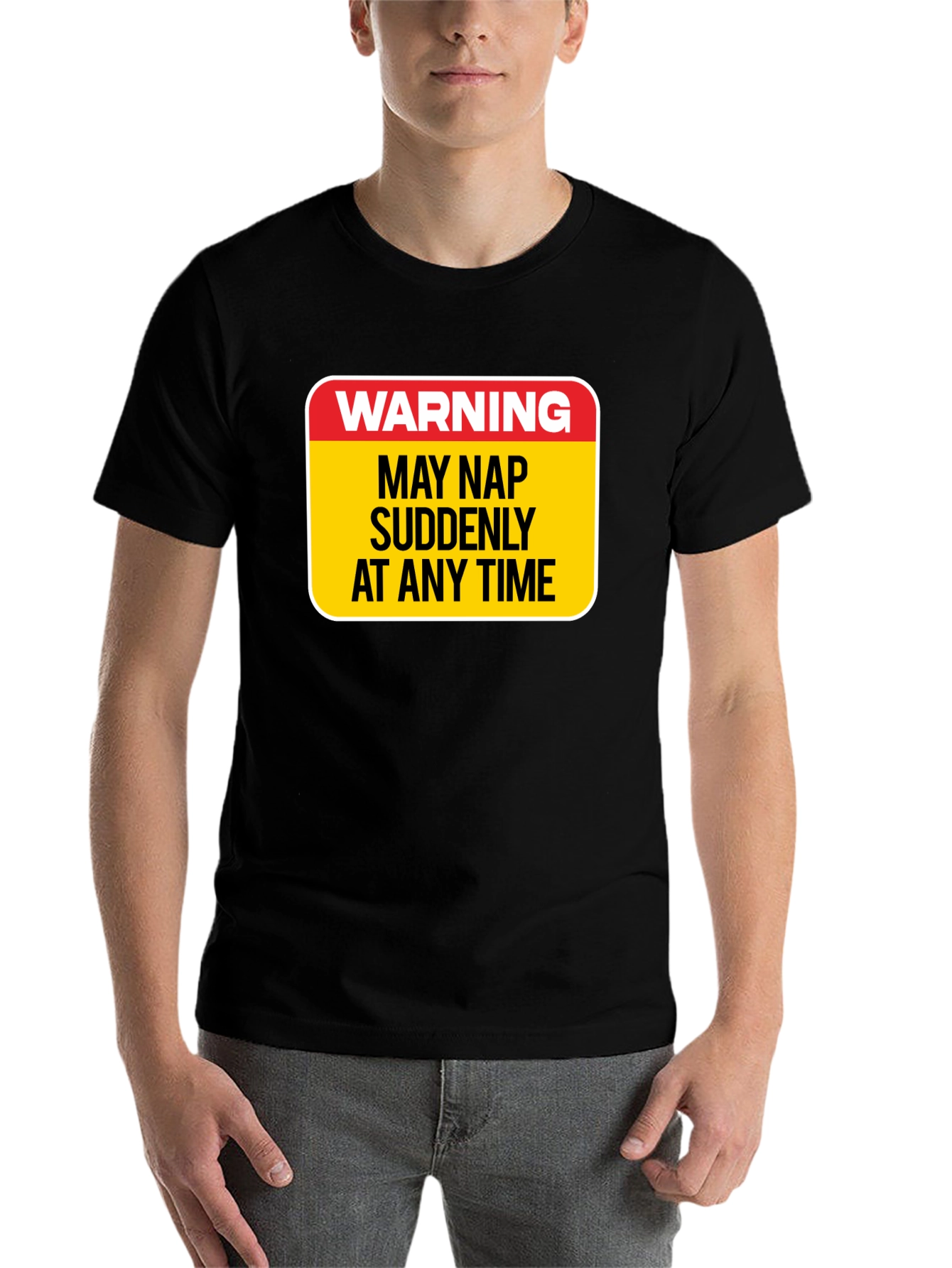Black Warning: May Nap Suddenly T-Shirt view 7