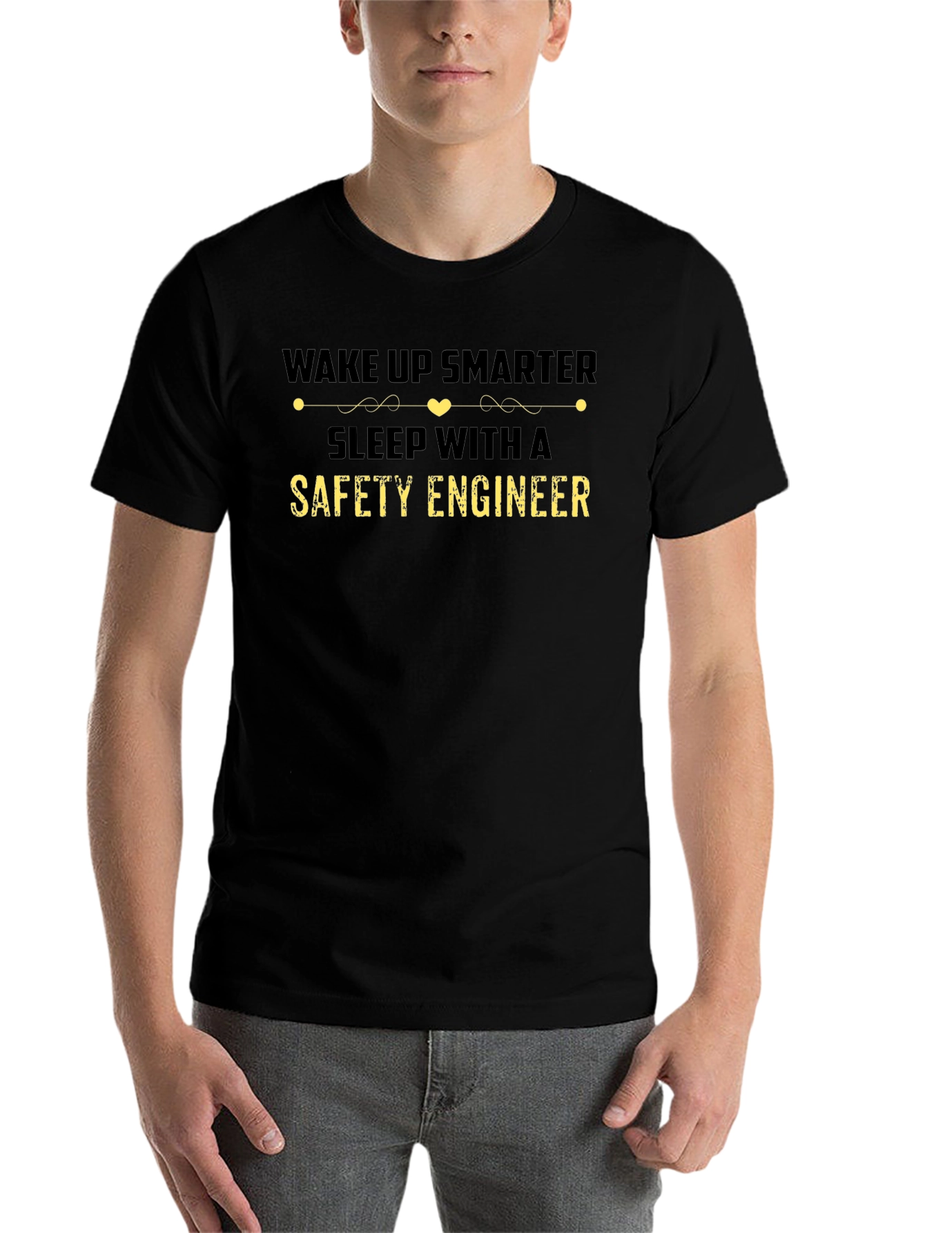 Black Wake Up Smarter Safety Engineer T-Shirt view 7