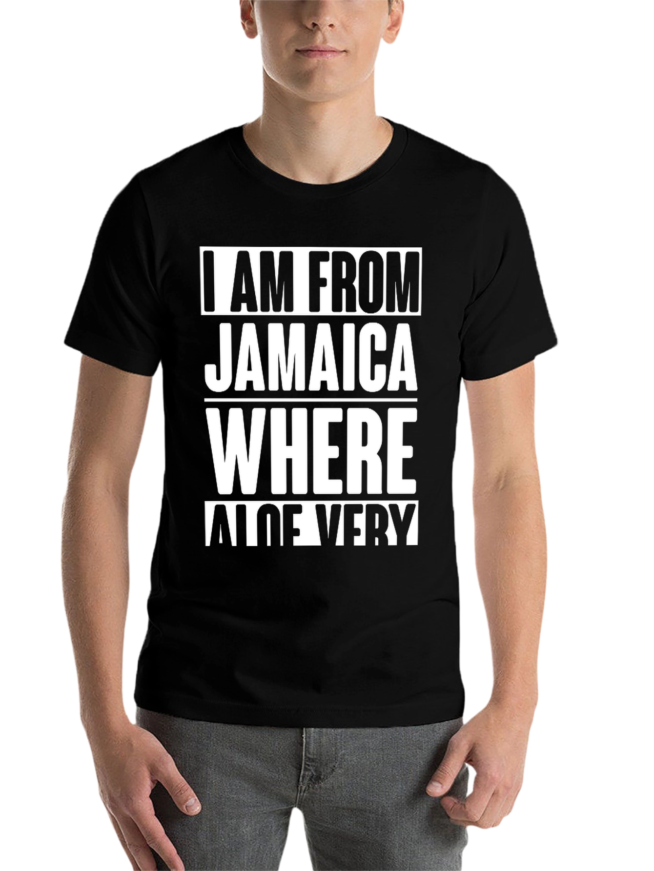 Black Jamaica Aloe Very Funny Novelty T-Shirt view 7