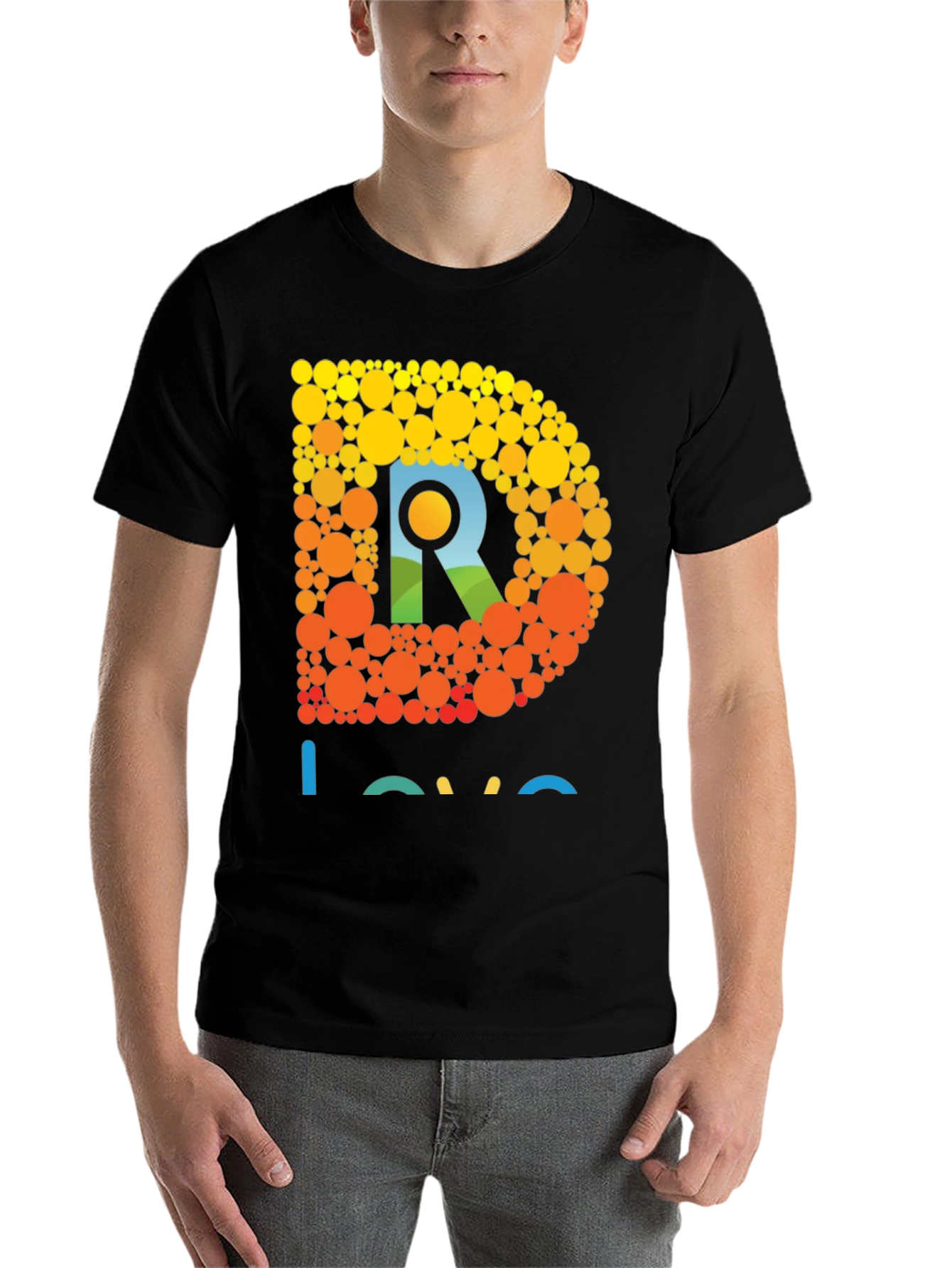Black D Love Graphic T-Shirt - Stylish Comfort view 7