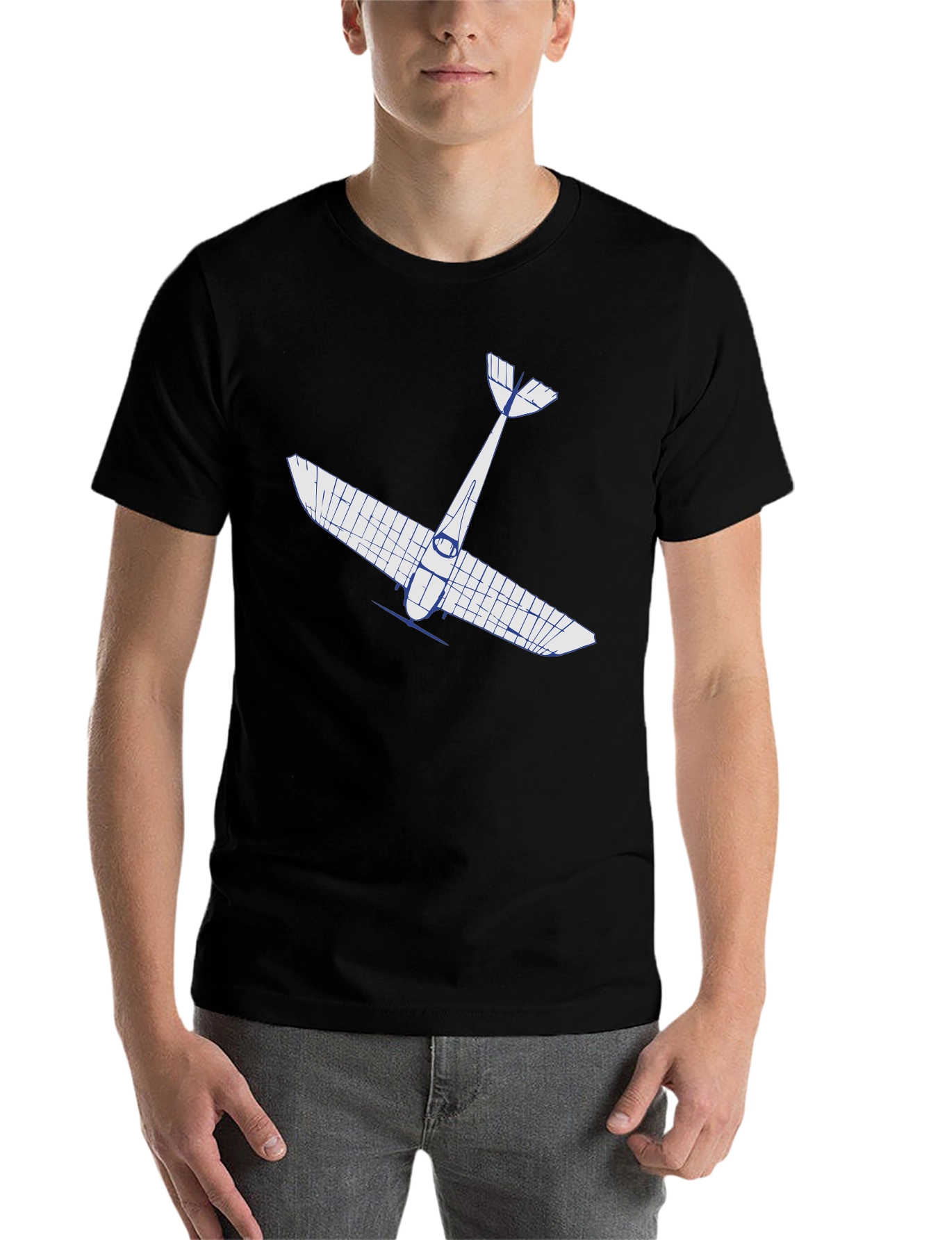 Black Airplane Graphic Tee - Pilot Gift view 7