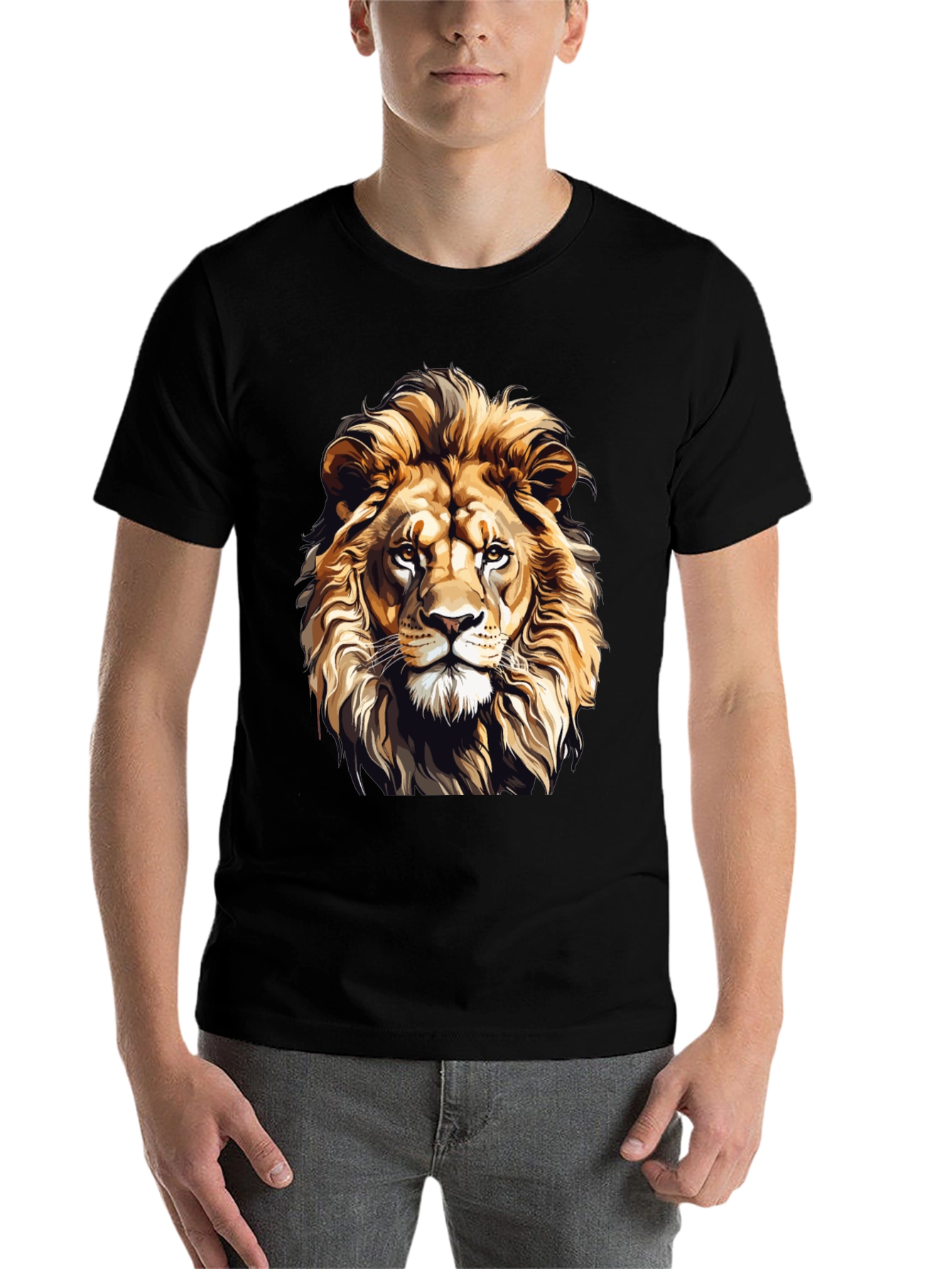 Black Lion Graphic T-Shirt - Fierce Style view 7