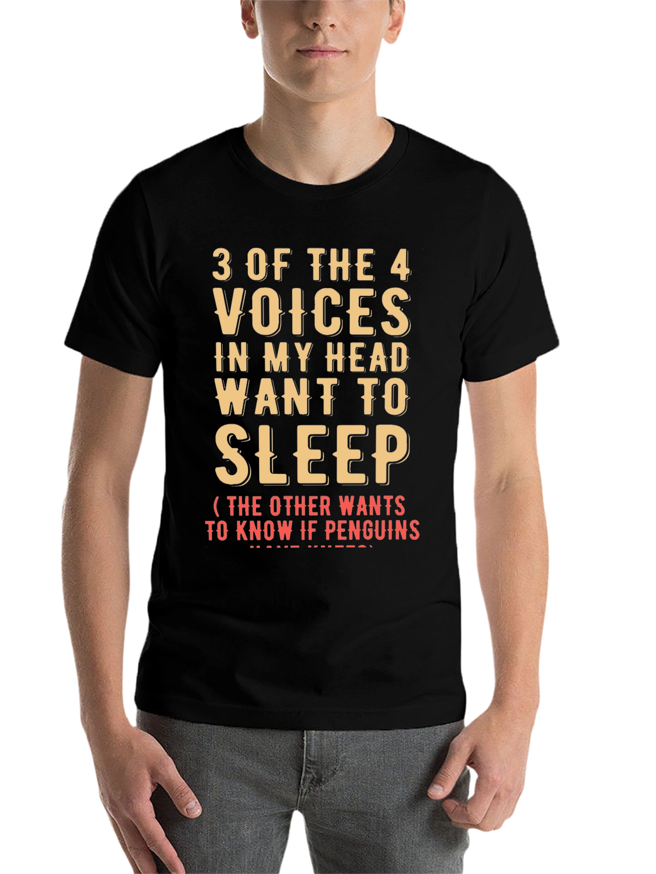 Black Funny 'Voices in My Head' Graphic T-Shirt view 7