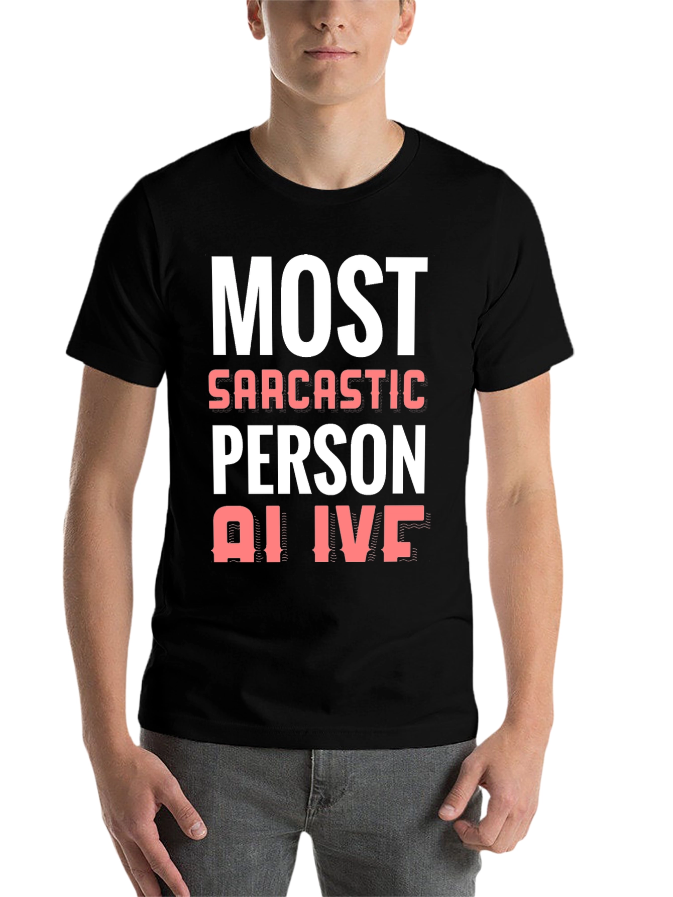 Black Sarcastic Humor Graphic Tee view 7