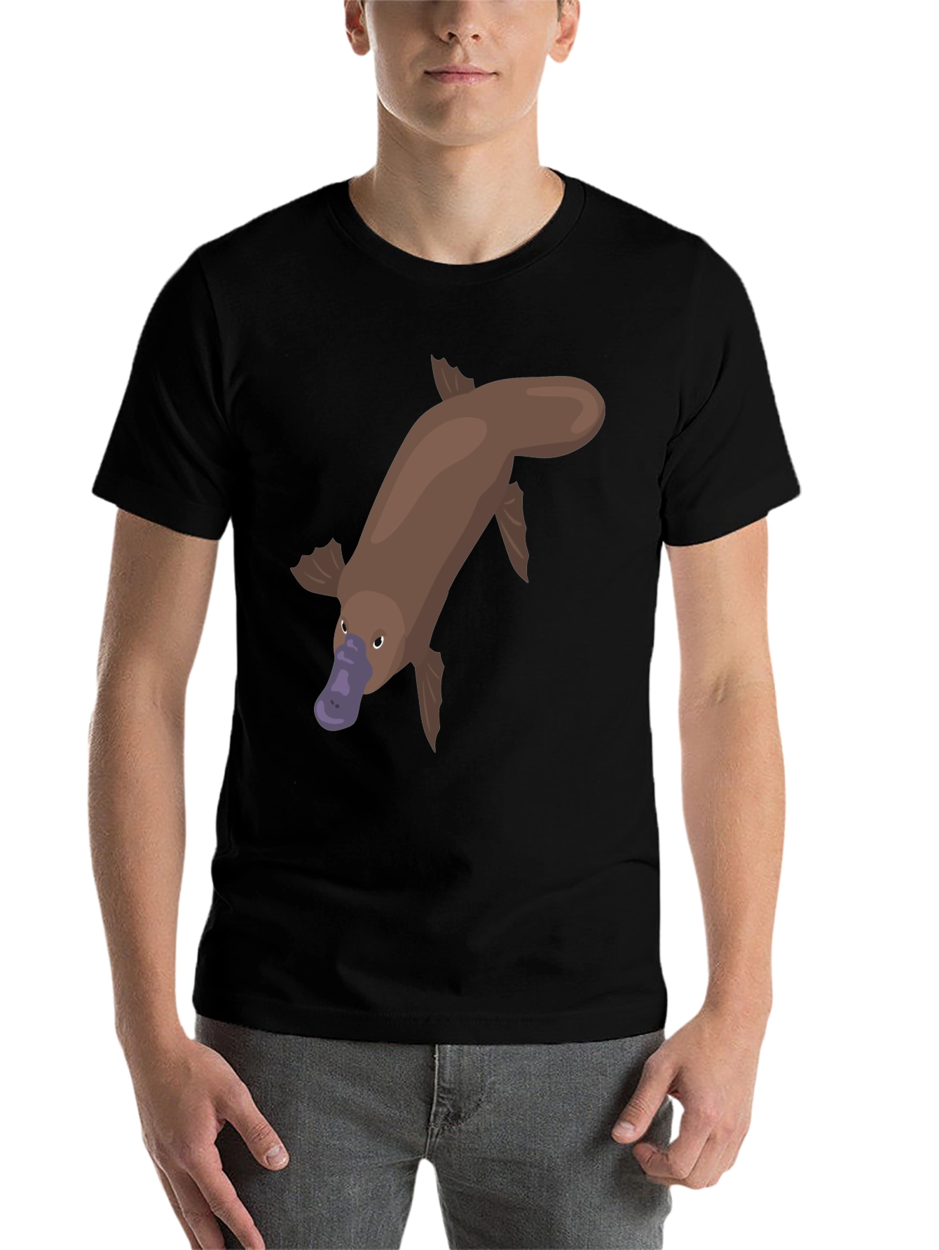 Black Platypus Graphic Tee - Unique Animal Shirt view 7