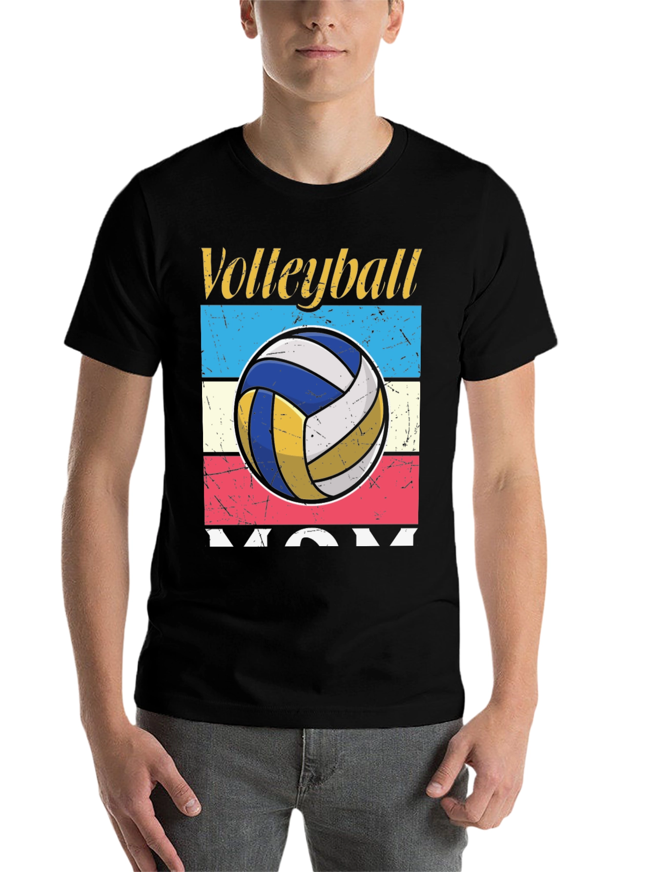 Black Volleyball Mom Graphic Tee view 7