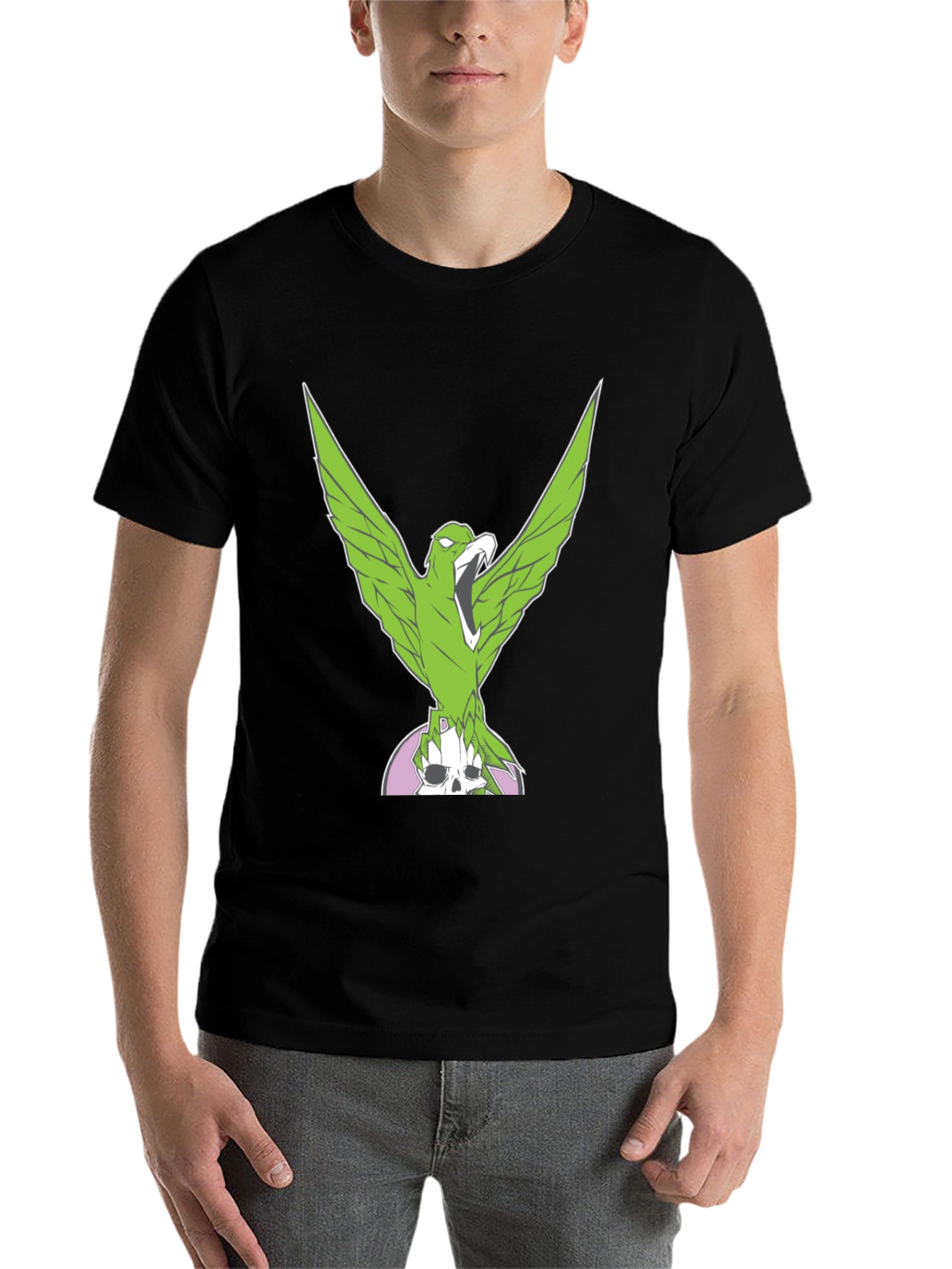 Black Green Eagle Graphic Tee view 7