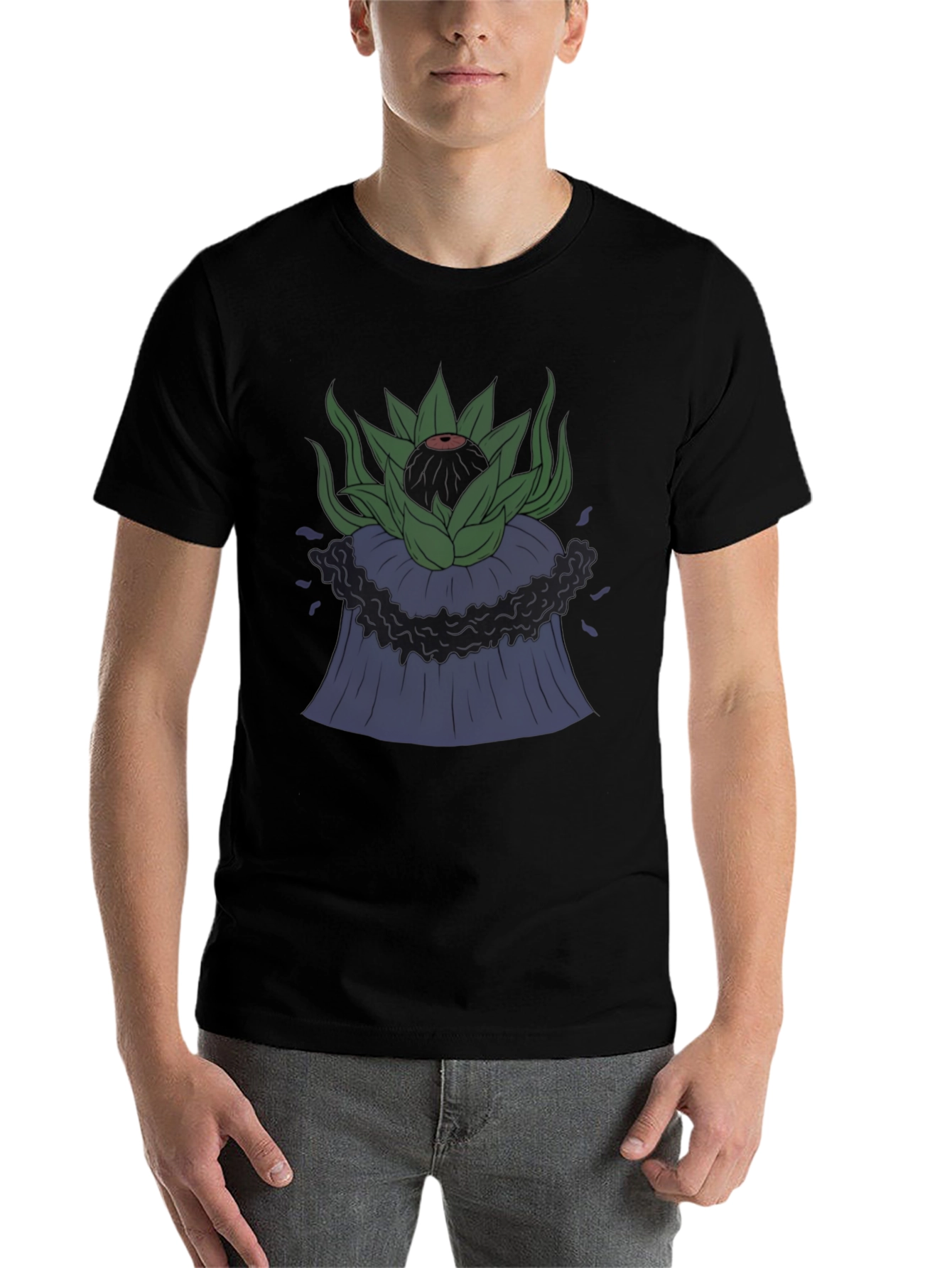 Black Volcanic Eye Tee - Unique Graphic Design view 7