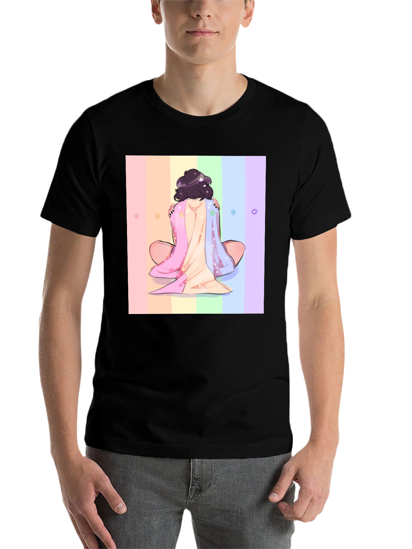 Black Rainbow Dream T-Shirt - Comfort & Style view 7