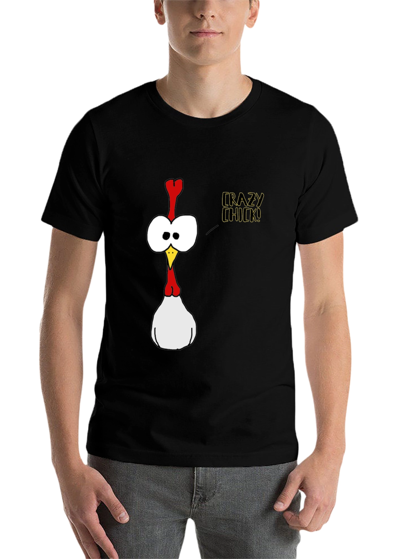 Black Crazy Chick Graphic Tee view 7