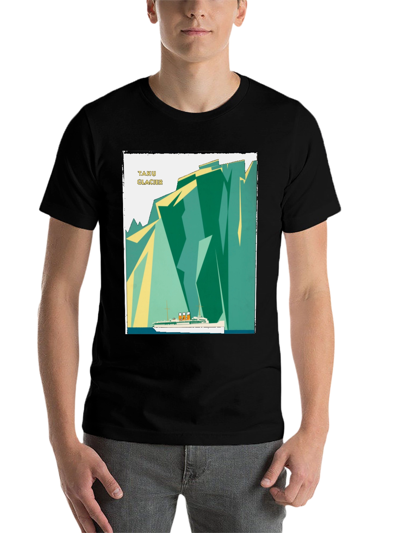 Black Taku Glacier Cruise Graphic Tee - Vintage Style view 7