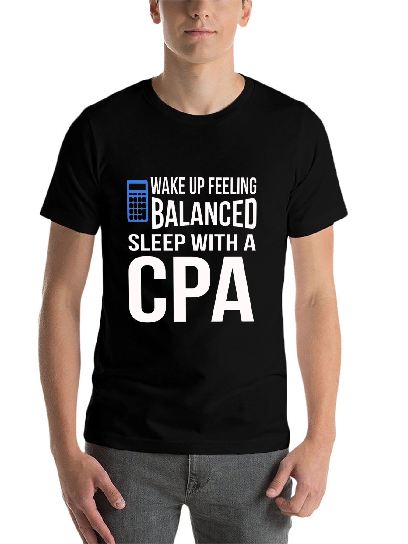 Black Balanced CPA T-Shirt: Funny Accountant Gift view 7