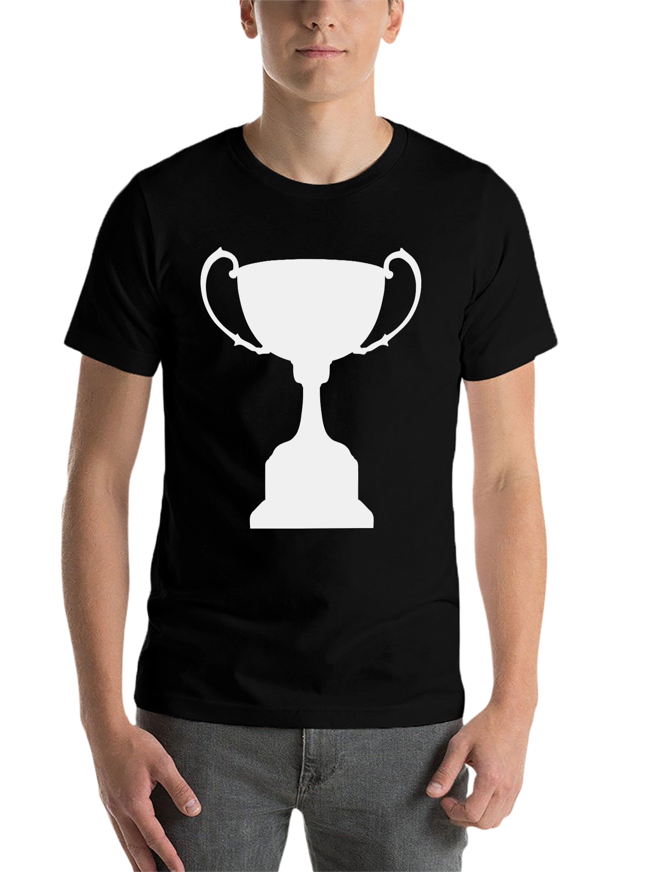 Black Champion Trophy Graphic Tee - Black Cotton T-Shirt view 7