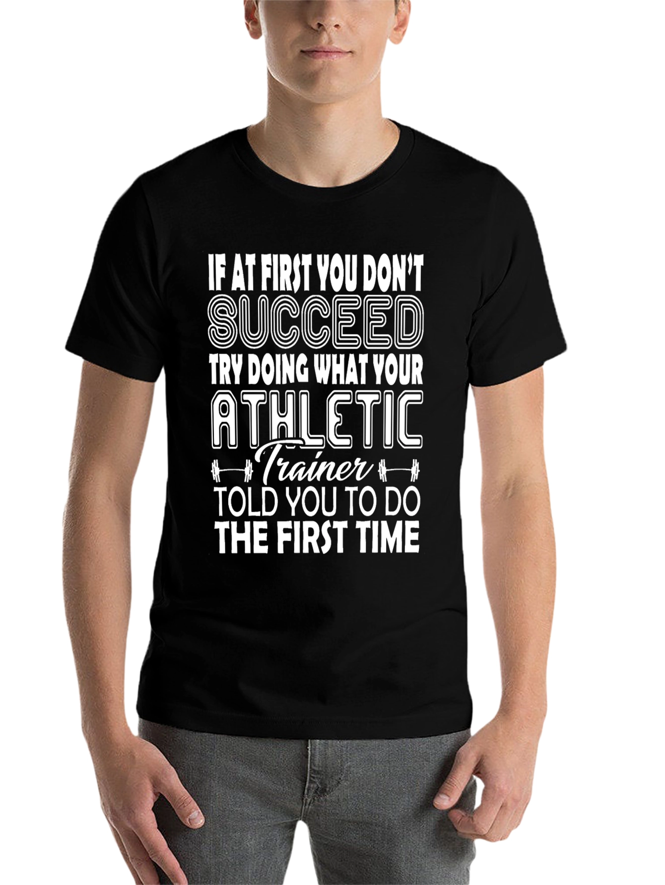 Black Athletic Trainer Workout T-Shirt view 7