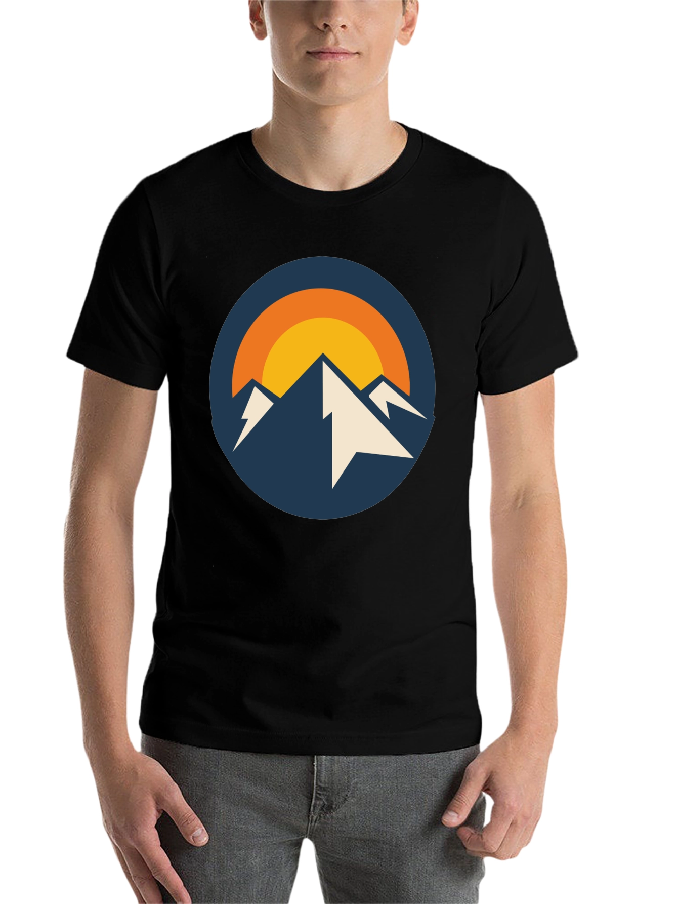 Black Mountain Peak Graphic Tee - Black view 7
